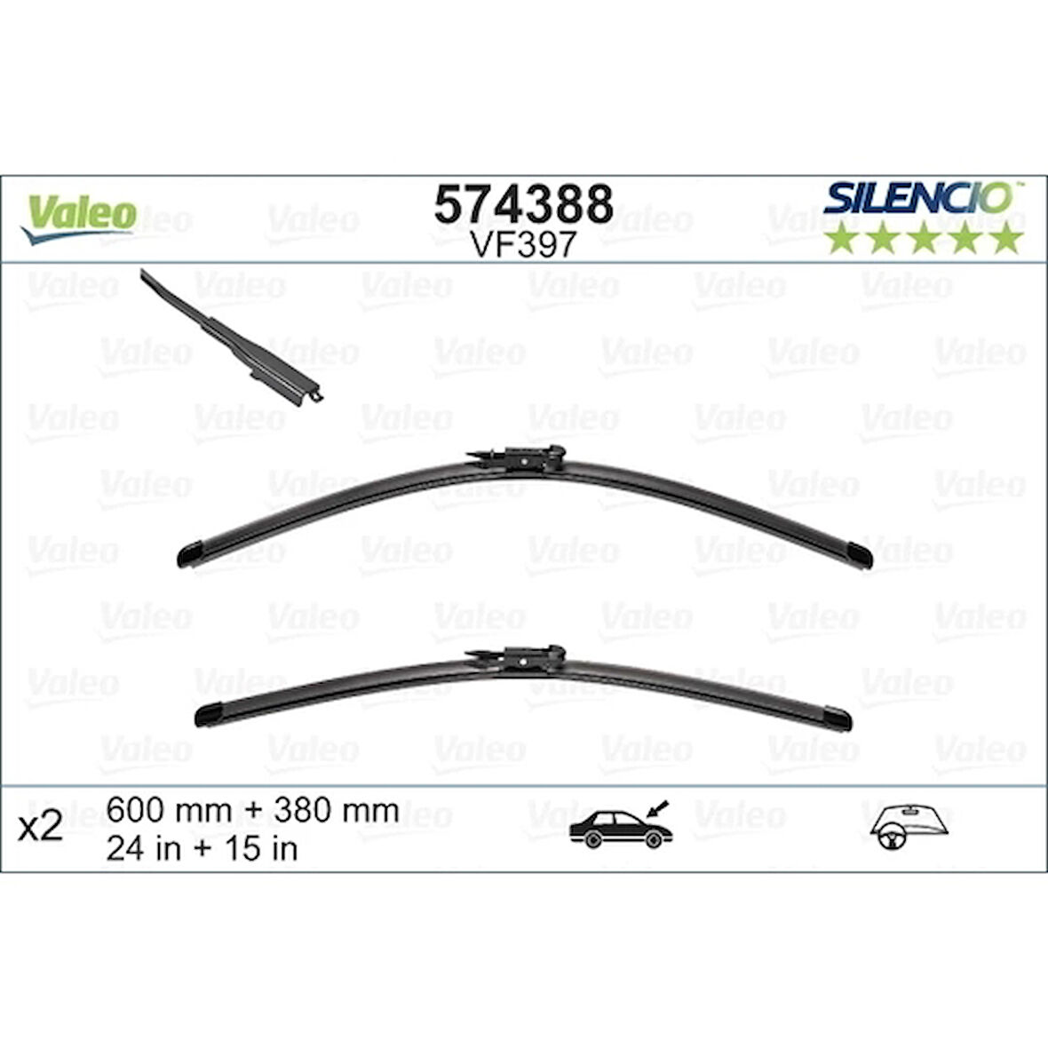 Japon Qashqai 2007- Silecek Süpürgesı Ön Takım 600 / 380 Mm (Oem No:28890Jd910)