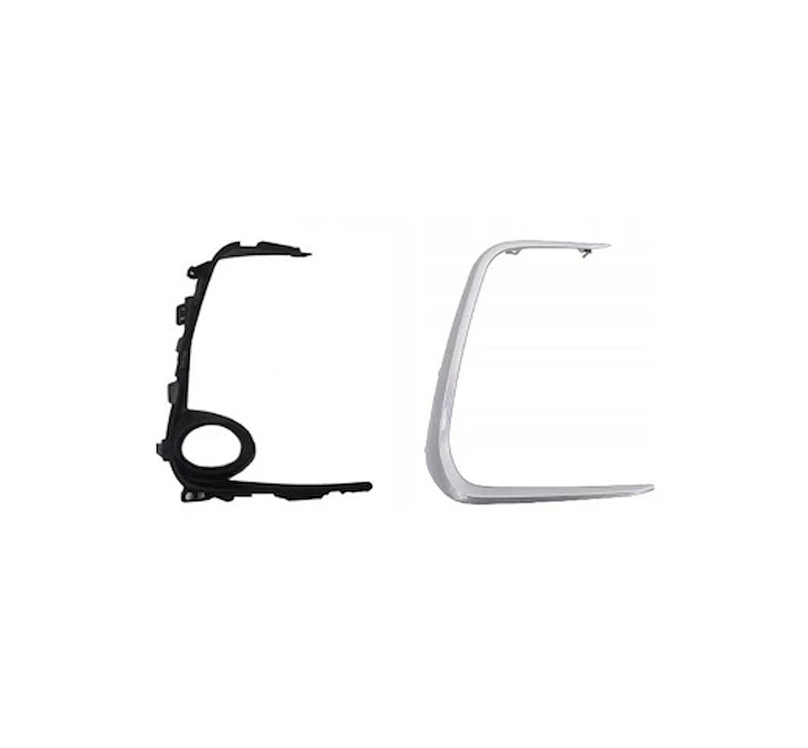 Toyota Corolla- E210- 2019-2024  Sis Lamba Kapağı Sağ Sis Delikli Nikelajlı İç Dış Set (2 Parça) (Oem No:5212502401)
