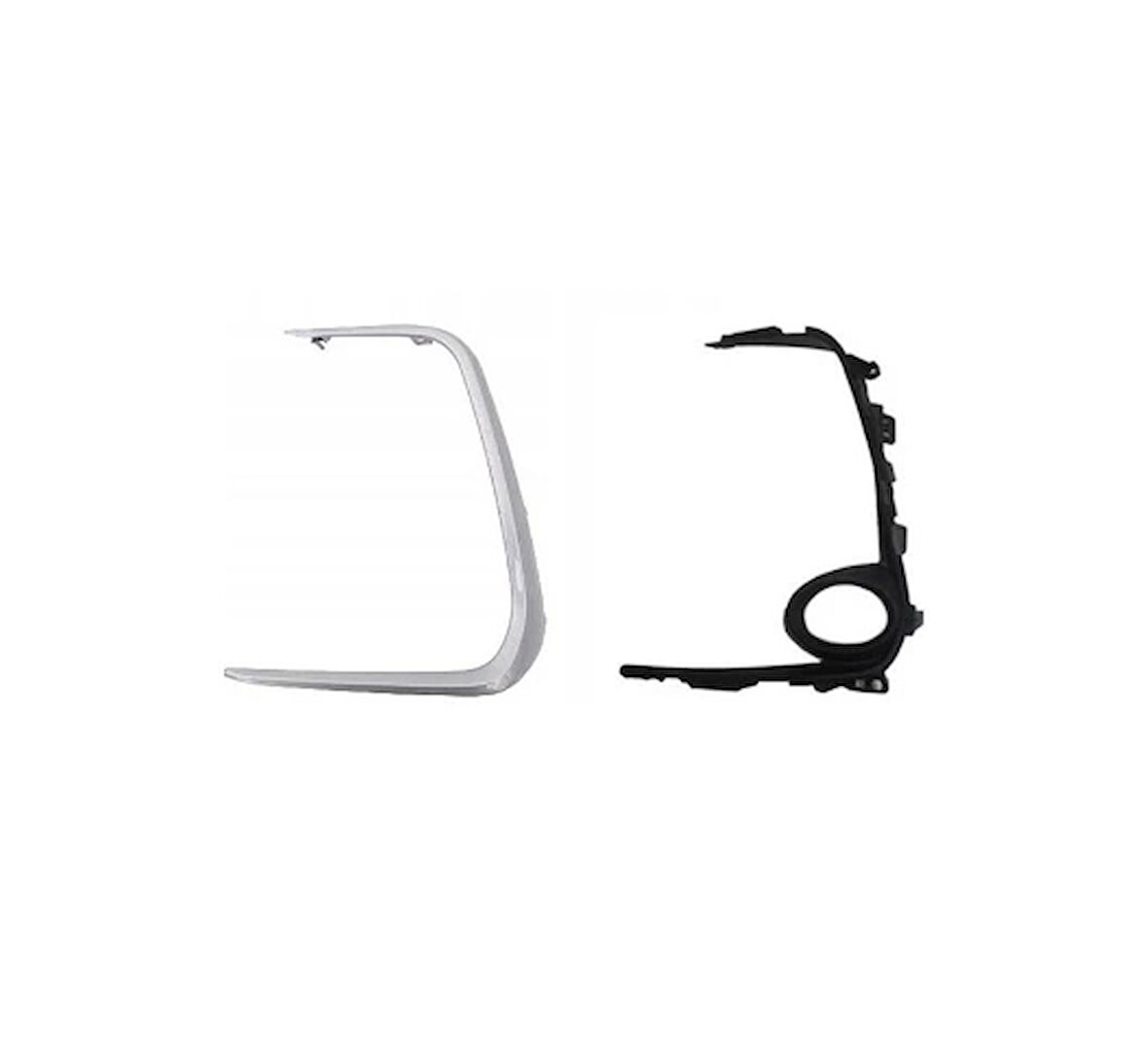 Toyota Corolla- E210- 2019-2024  Sis Lamba Kapağı Sol Sis Delikli Gri İç Dış Set (2 Parça) (Oem No:5212602380)