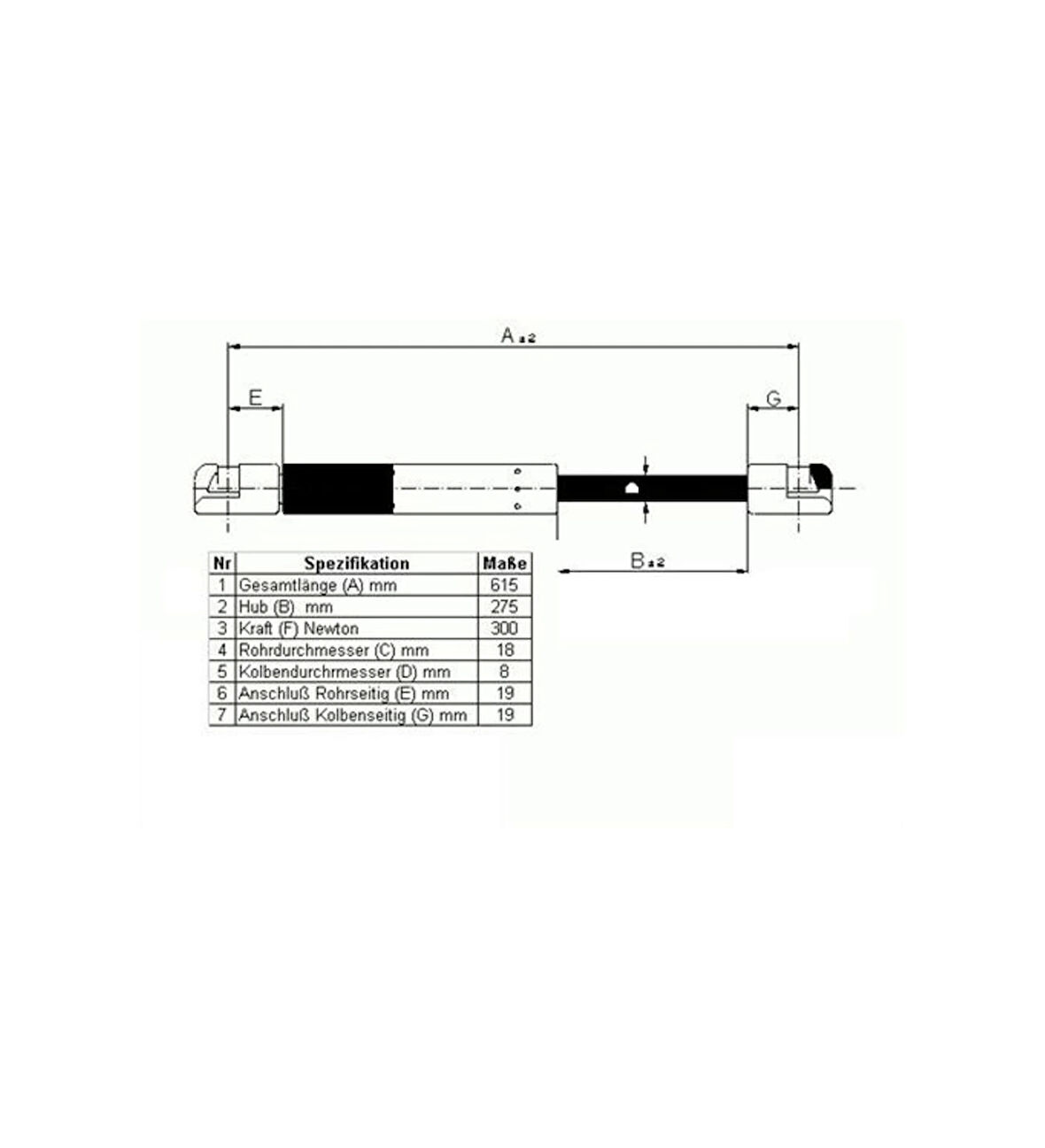 Bagaj Kapak Amortisörü Sağ -Sol Fiesta Iv 1995-2002 (Adet) (Oem No:93Ffb406A10Ab)