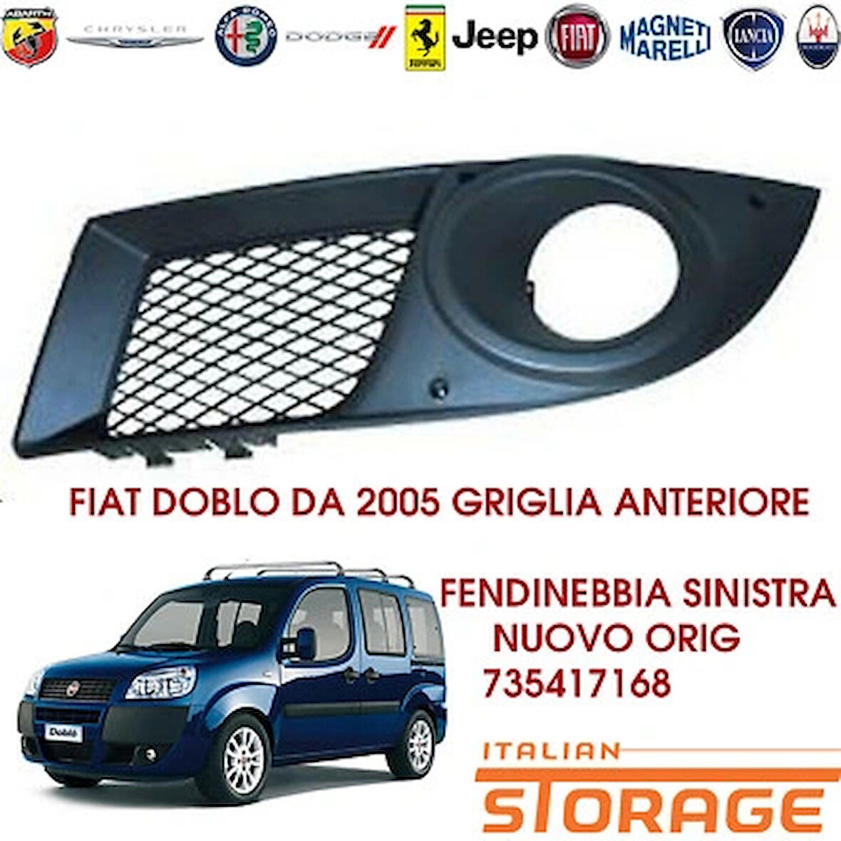 Fiat Doblo 2006- Sis Kapağı Sisli Sol Oem No (735417168)