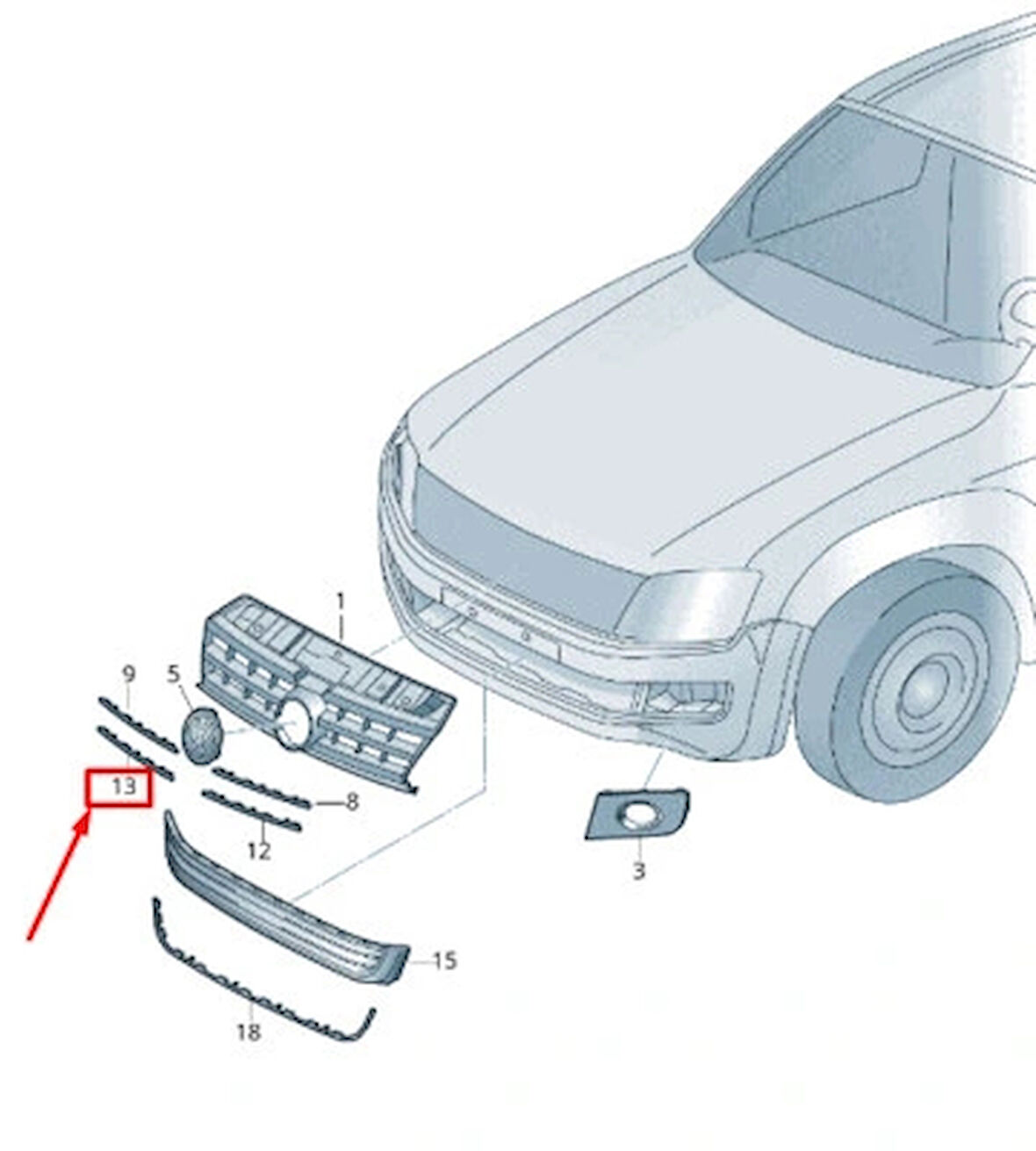 Amarok Panjur Nikeleajı Takım 2010- Oem No (2Hh853764)