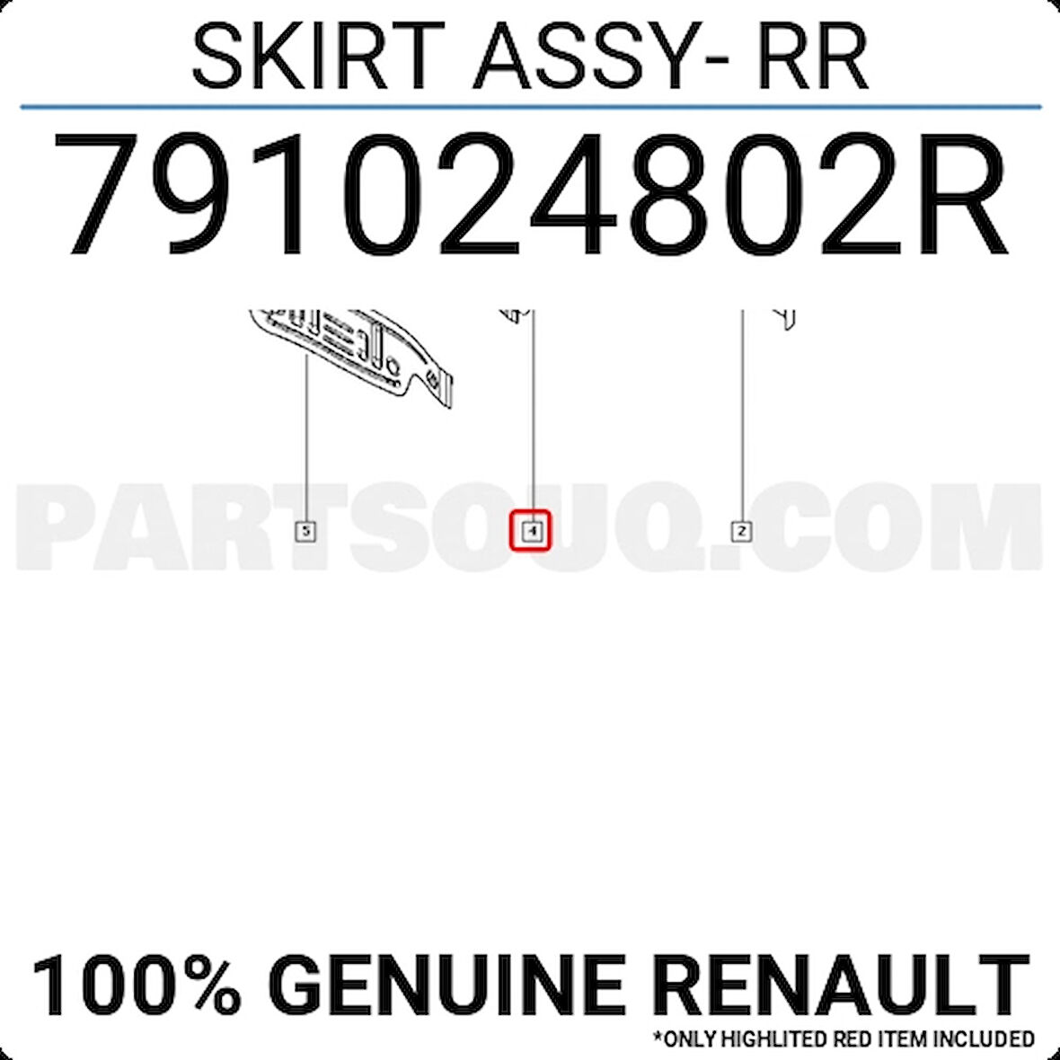 Clio Symbol Arka Panel İç 2012- Oem No (791024802R)