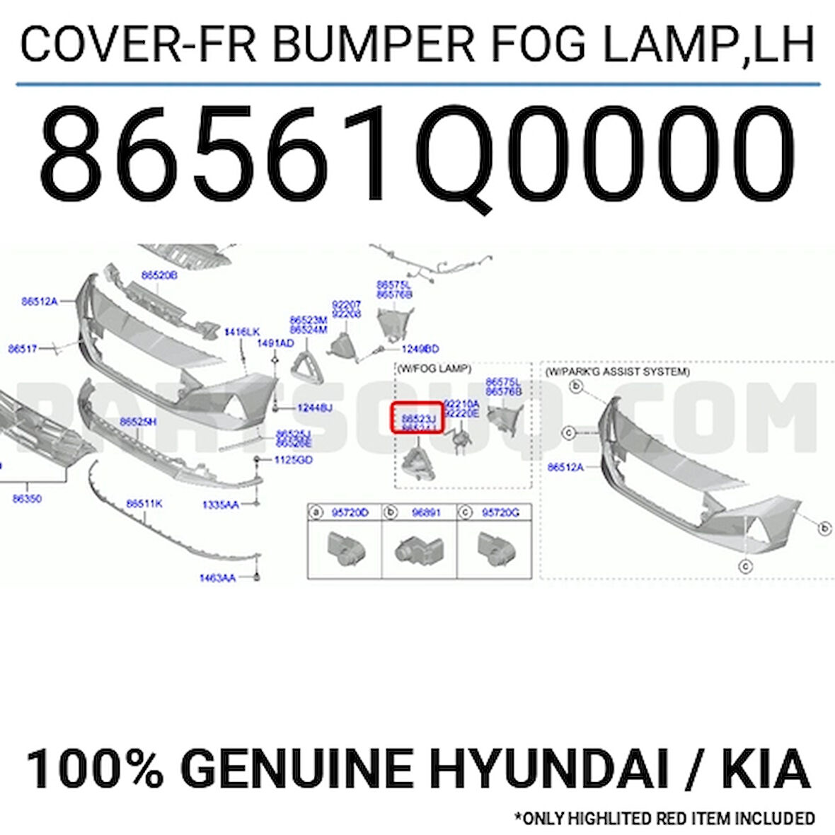 İ20 Sis Kapağı Sol 2020- Oem No (86561Q0000)