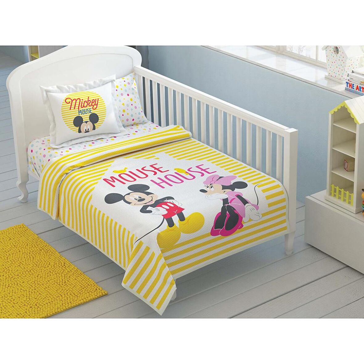 Taç Disney Minnie Mickey Baby Pamuk Lisanslı Pike Takımı