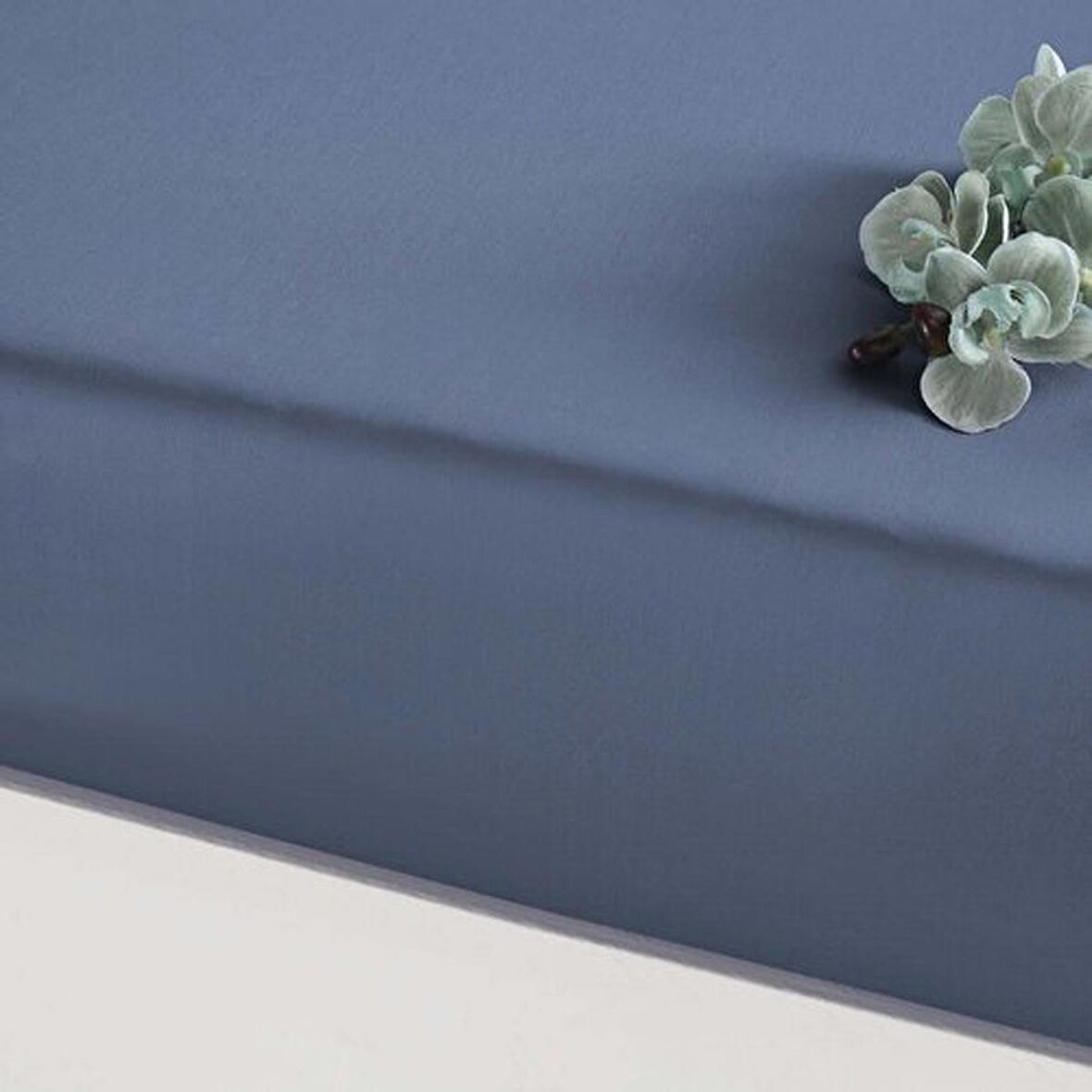 Linens Mix&Match Pamuk Saten Tek Kişilik Lastikli Çarşaf indigo