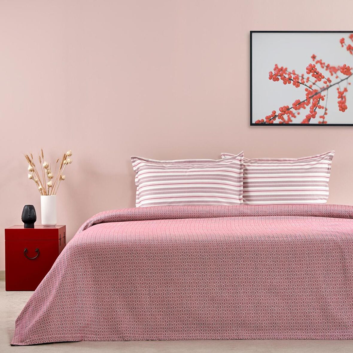 Taç Royal Çift Kişilik Softly Set Bordo