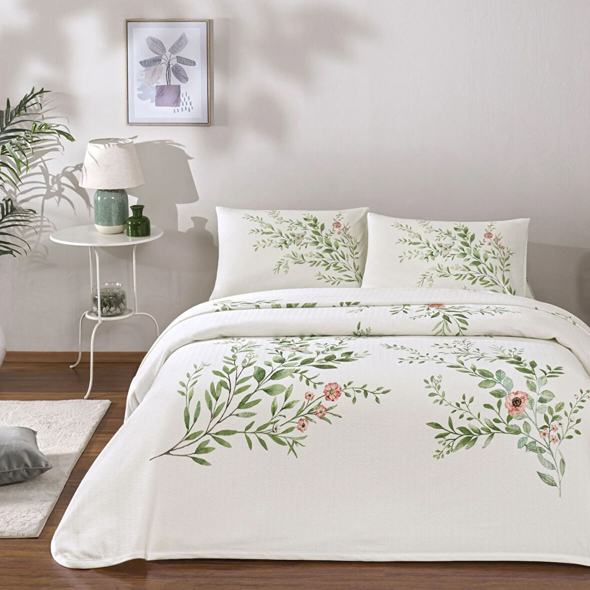 TAÇ BLOOMY PKB PİKE TAKIMI YEŞİL ÇİFT KİŞİLİK