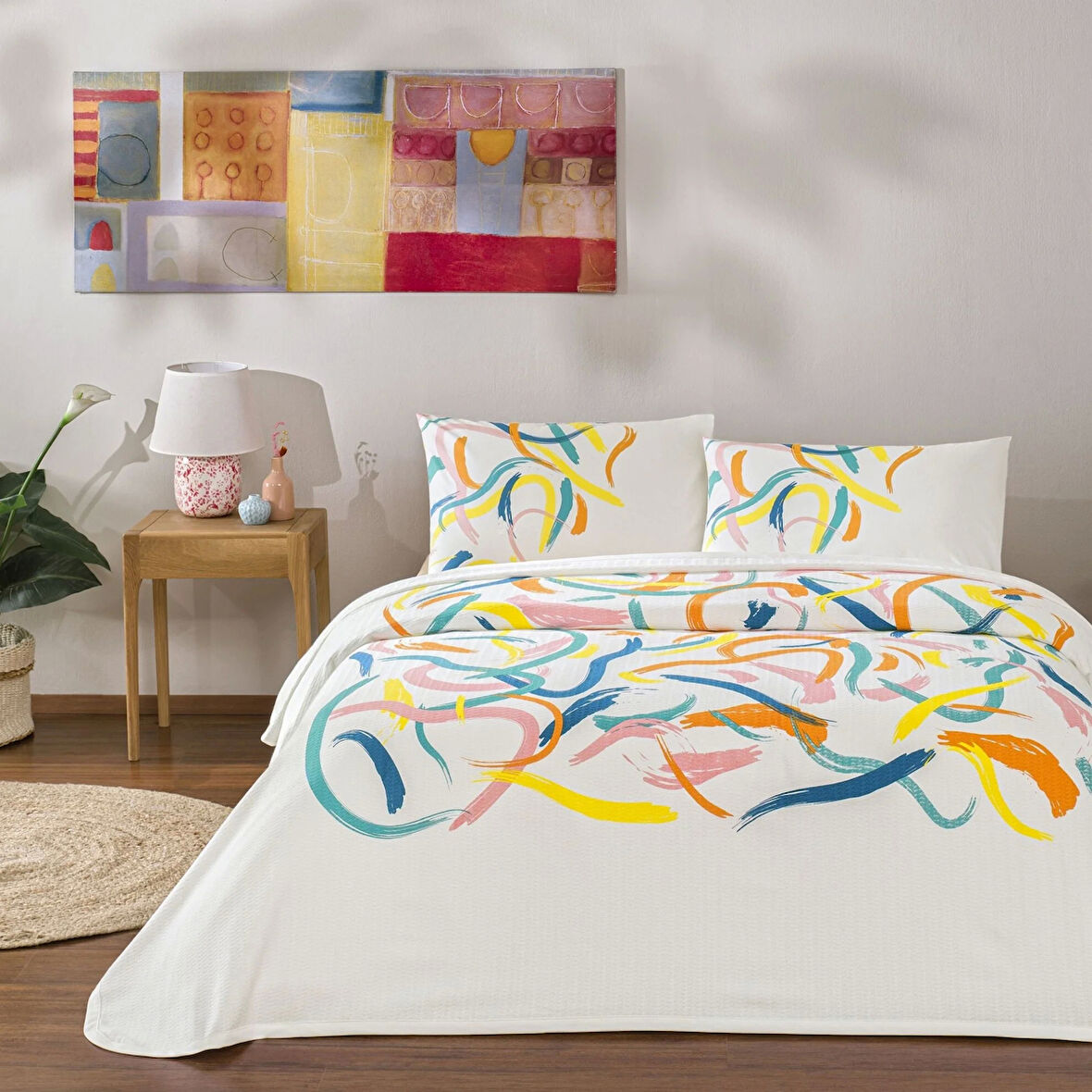 TAÇ ZEST PKB PİKE TAKIMI TURUNCU TEK KİŞİLİK