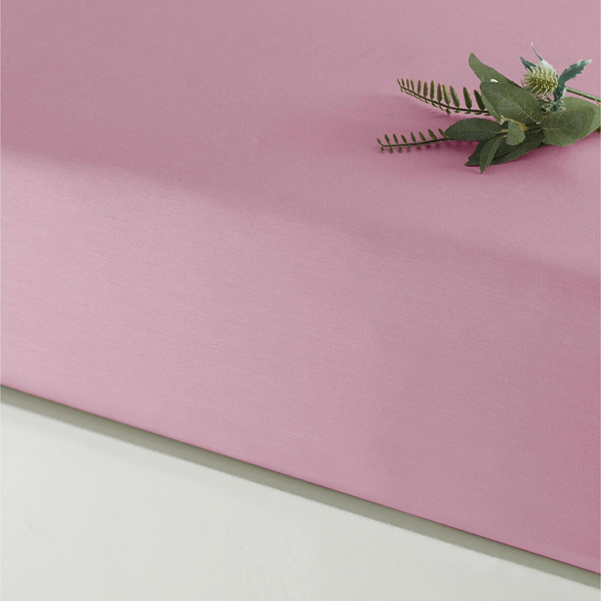 Linens Mix&Match Pamuk Saten Çift Kişilik Lastikli Çarşaf Gül Kurusu