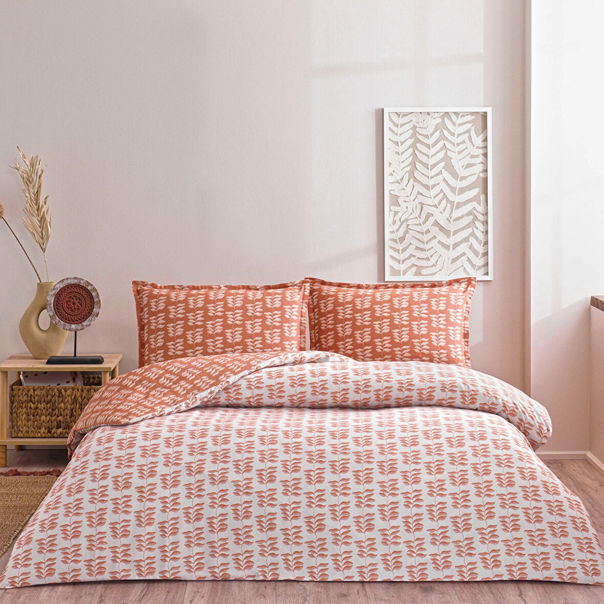 Taç Lorien Seç&Ser Çift Kişilik Nevresim Takımı Turuncu