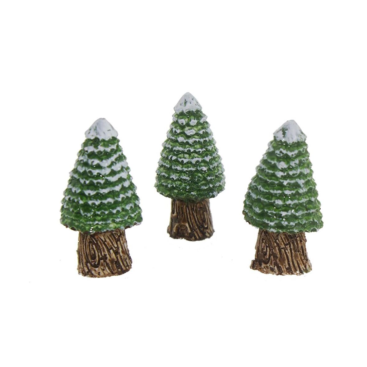 3 Adet 5x2,5cm Çam Ağacı Biblo Terrarium Yılbaşı