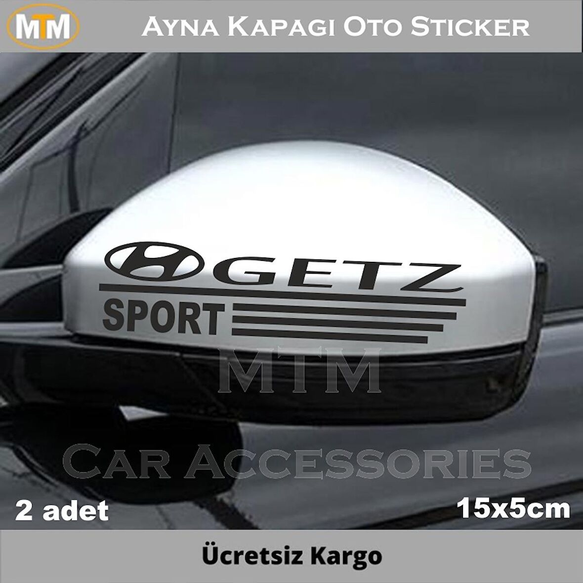 Hyundai Getz Ayna Kapağı Oto Sticker (2 Adet)