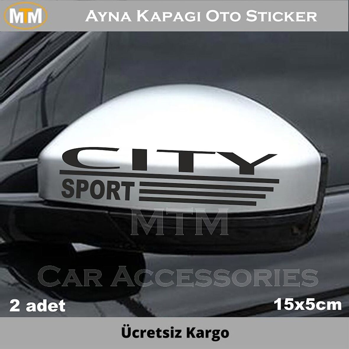 Honda Cıty Ayna Kapağı Oto Sticker (2 Adet)