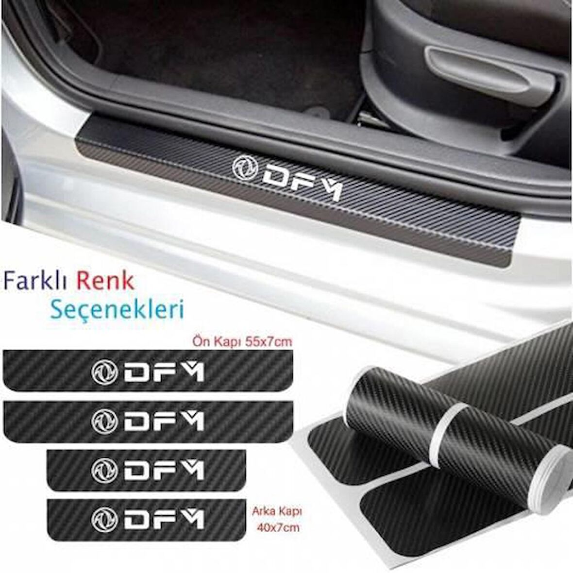Dfm Karbon Kapı Eşiği Sticker (4 Adet)