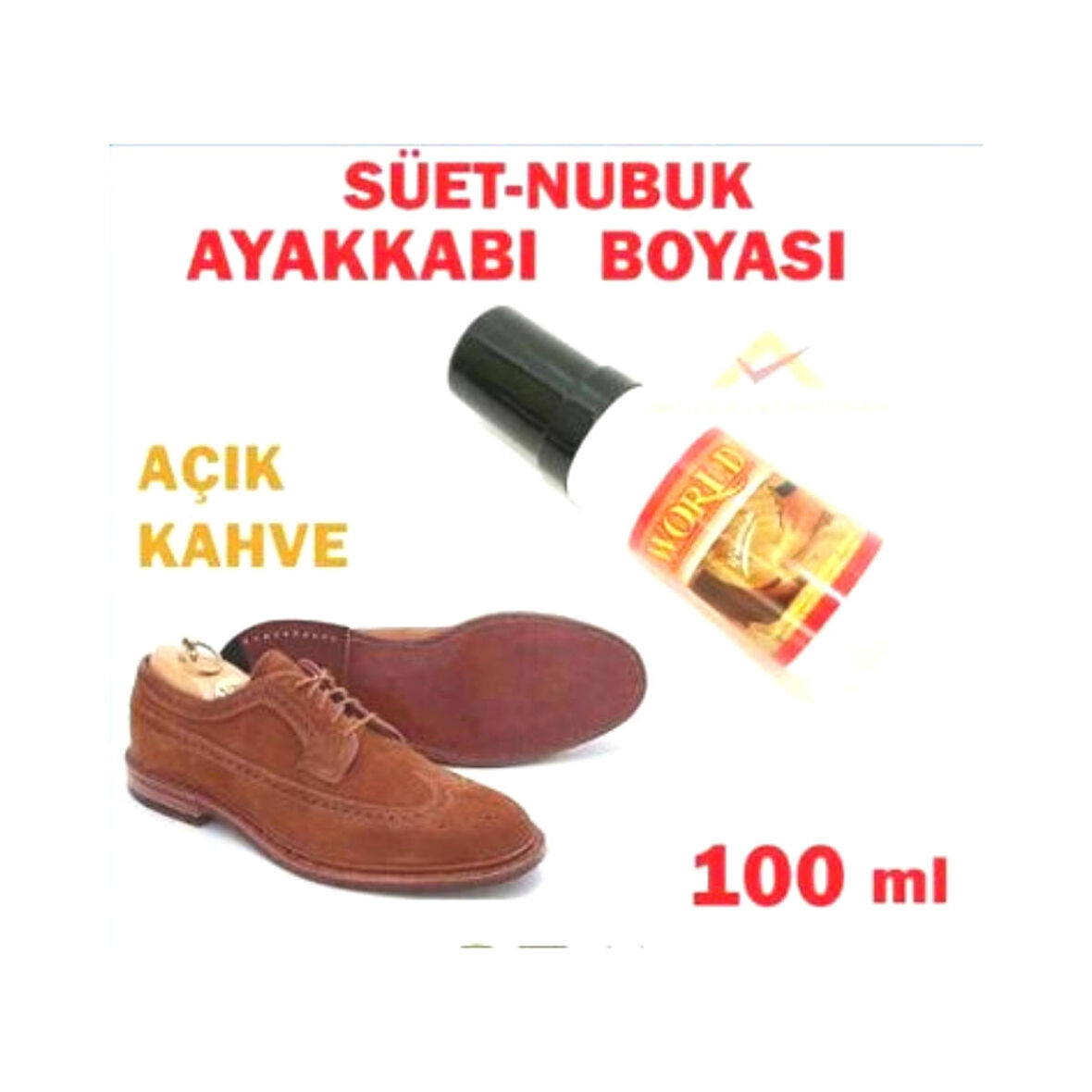 Açık Kahverengi Süet Nubuk Ayakkabı Ve Çanta Boyası 100ml