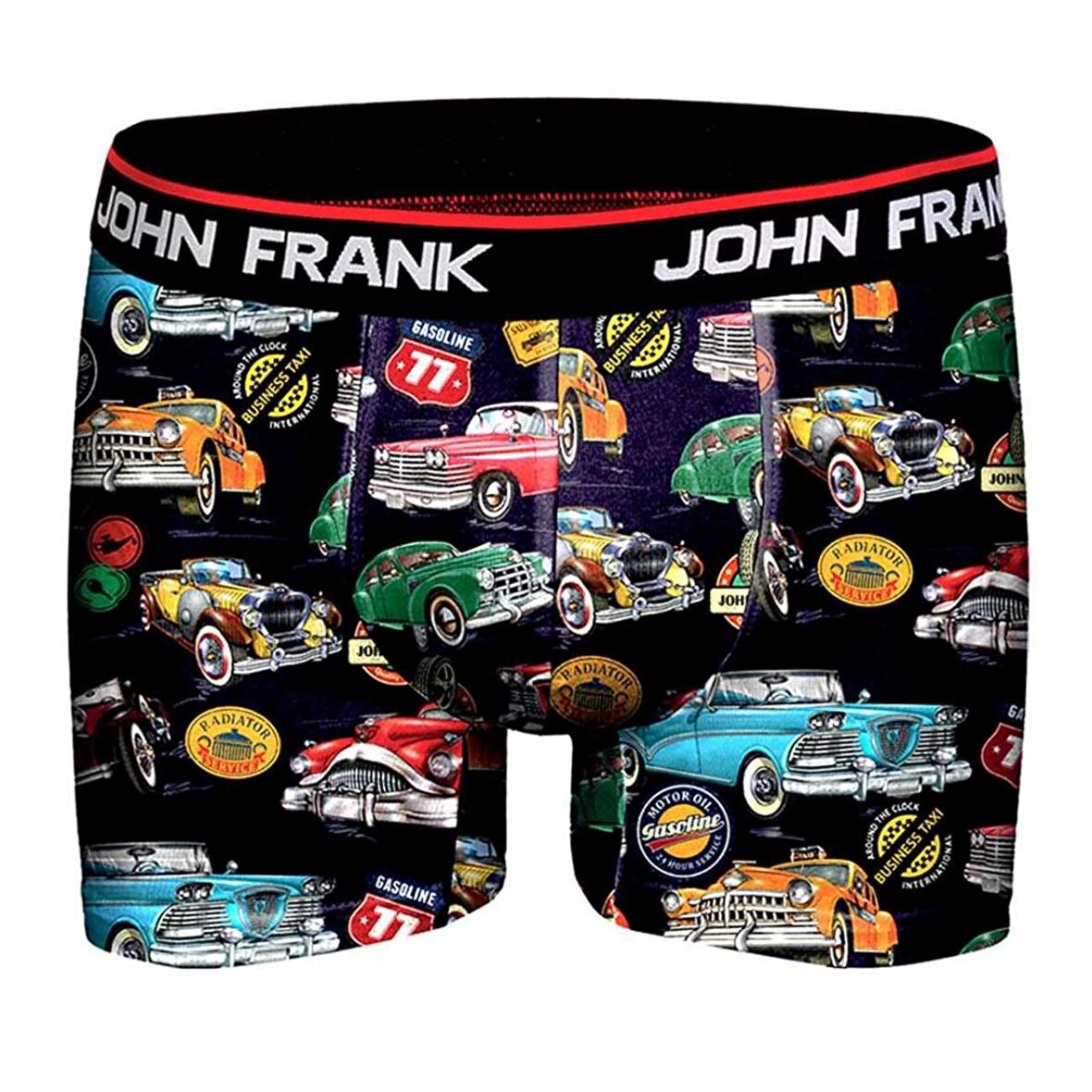 John Frank Retro Cars Dijital Erkek Boxer