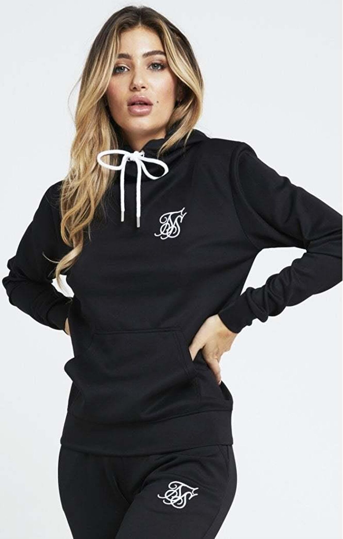 SikSilk Poly Overhead Hoodie - Black