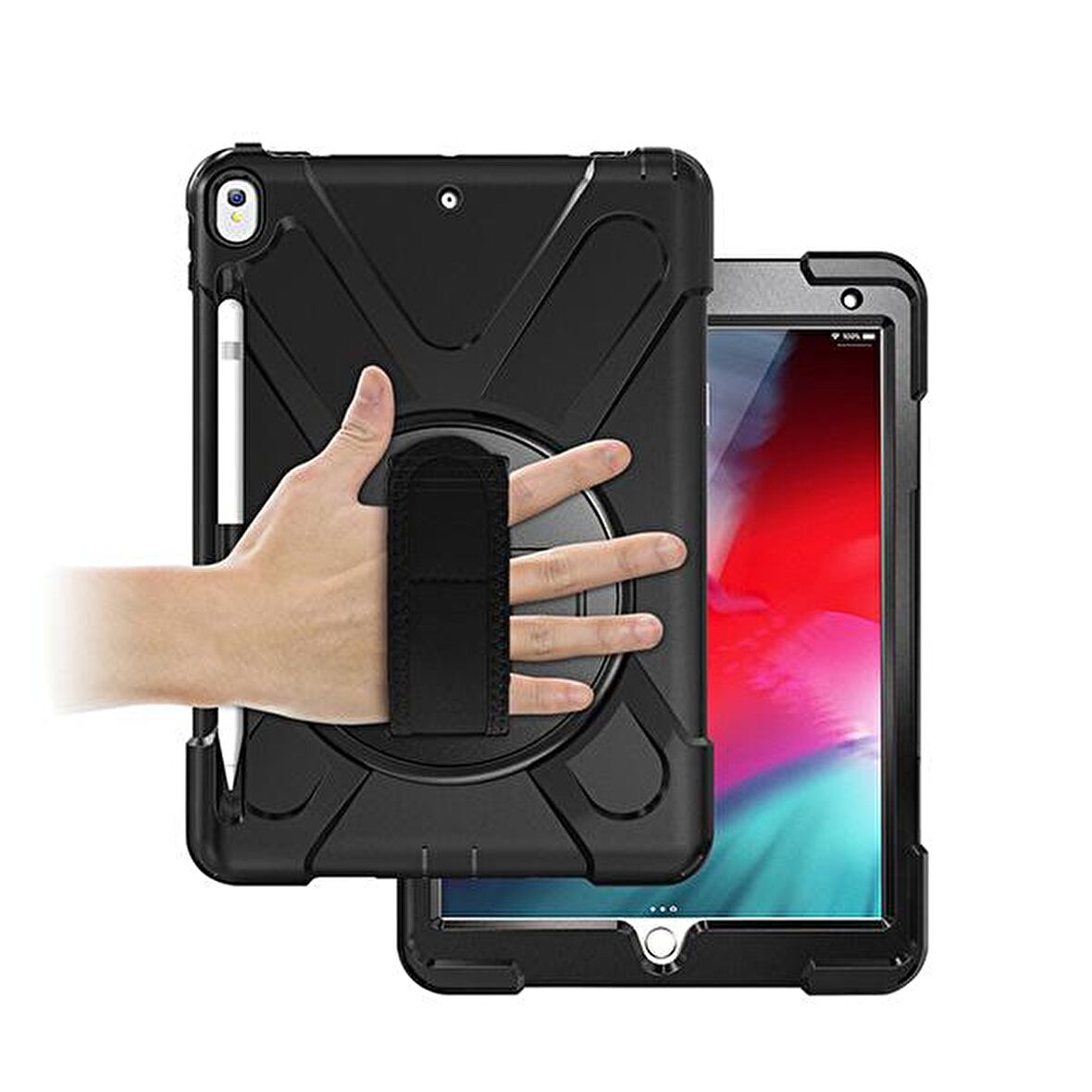 Ally İpad Pro 10.5 Air10.5 2019 Kalem Yerli Standlı Zırh Kılıf SİYAH