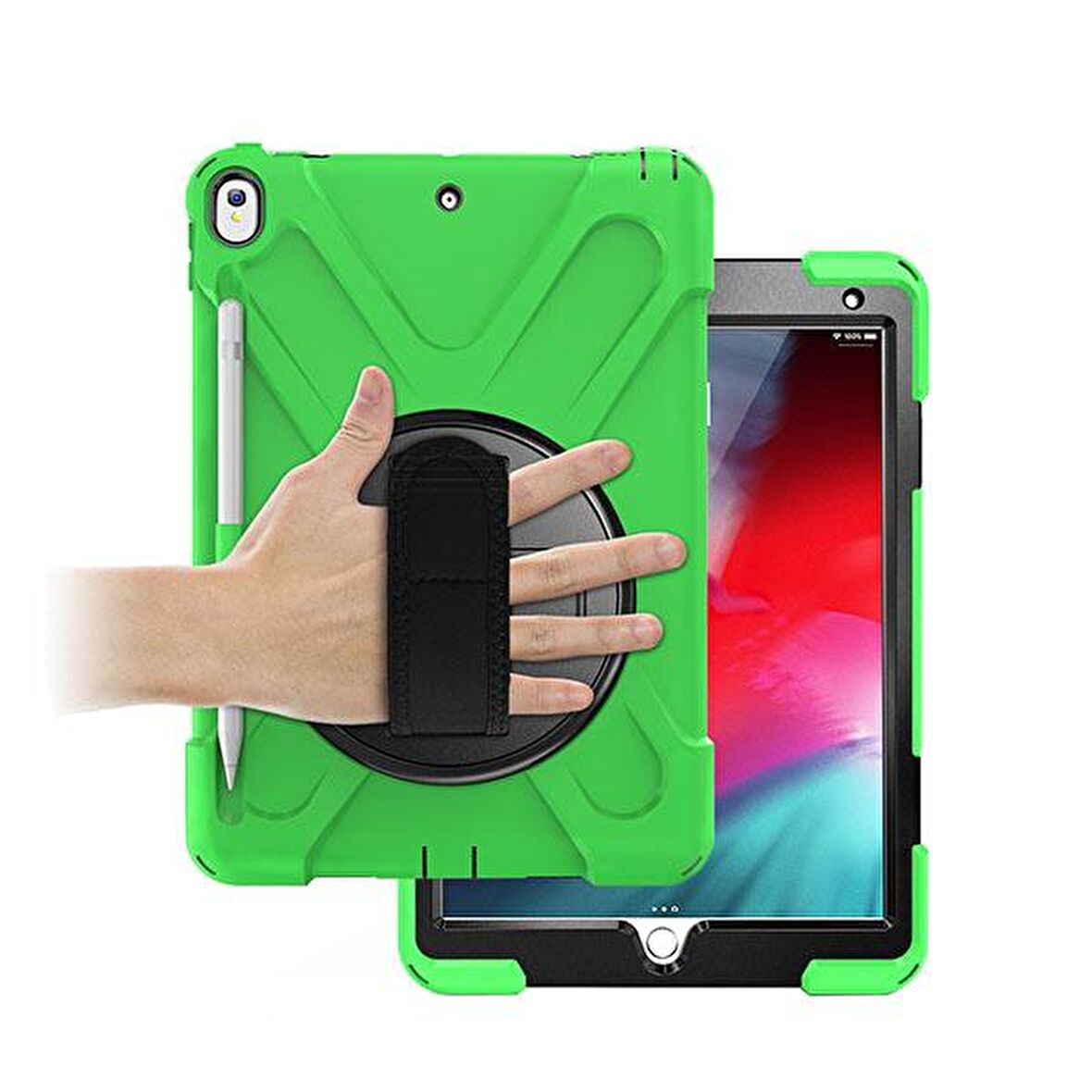 Ally İpad Pro 10.5 Air10.5 2019 Kalem Yerli Standlı Zırh Kılıf YEŞİL