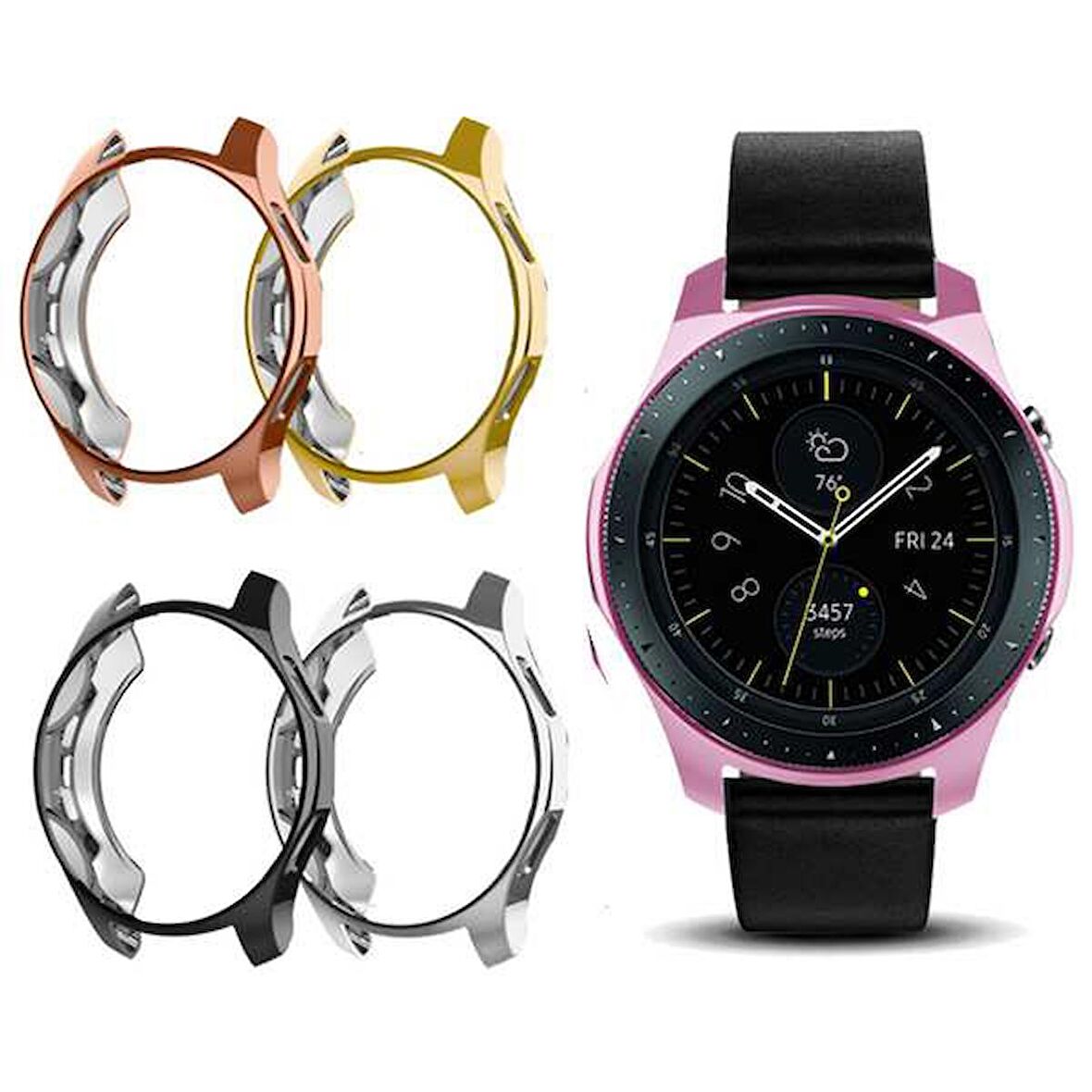 Samsung Watch 42mm Lazer Kaplama Slim Silikon Bumber Kılıf