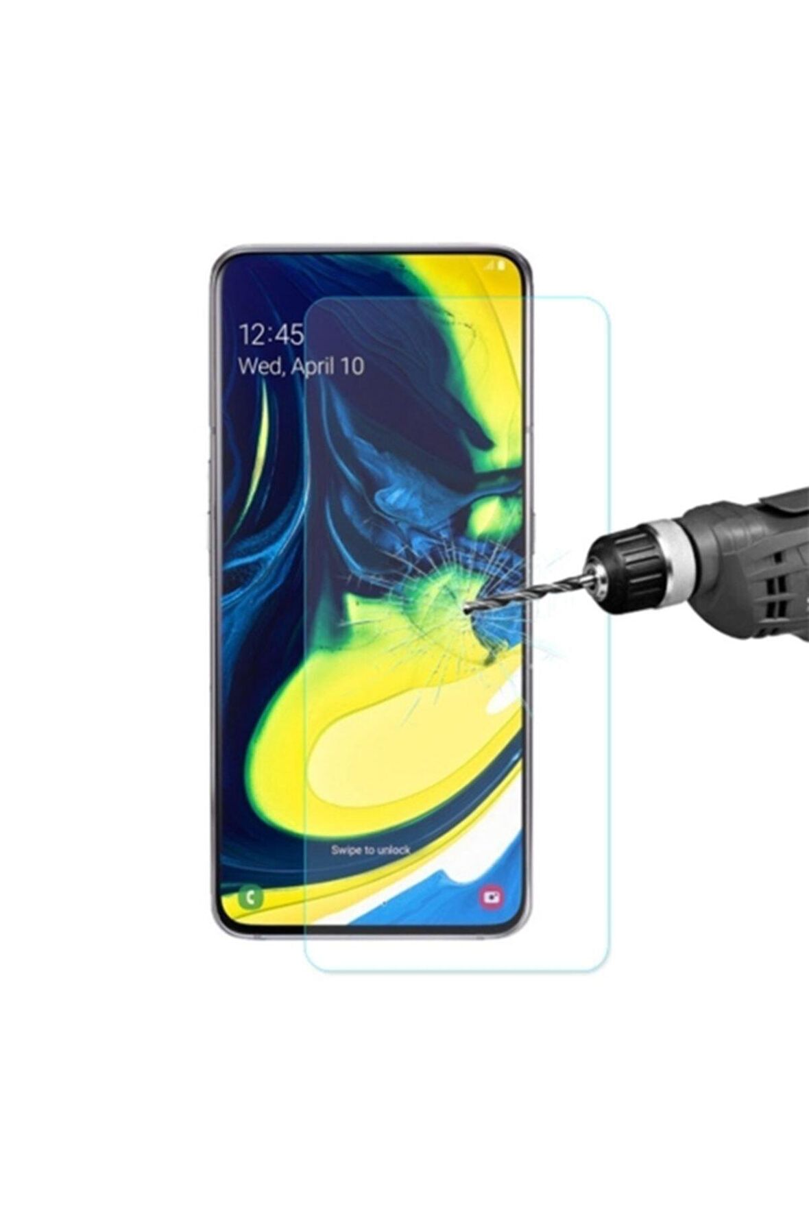 Sm Galaxy A80-a90 Tempered Kırılmaz Cam Ekran Koruyucu - Şeffaf