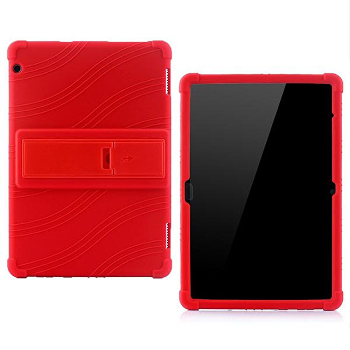 Ally Huawei Mediapad T5,10 Standlı Silikon Kılıf KIRMIZI