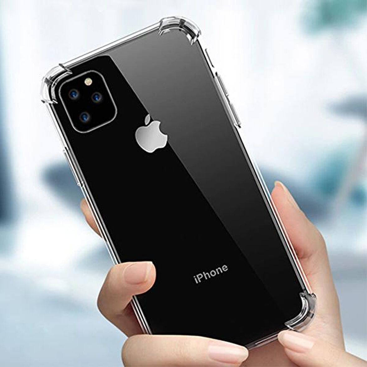 İPhone 11 Anti-Drop Darbe Emici Silikon Kılıf ŞEFFAF
