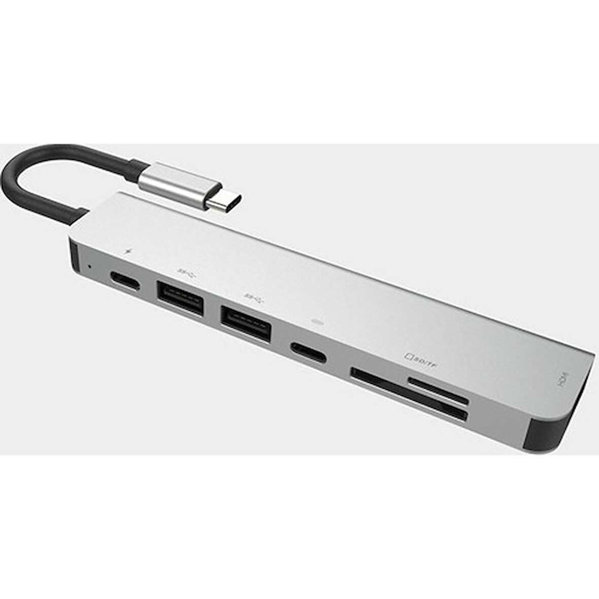 TYPE C USB 3.1 7 İN1 ADAPTÖR 4K HMİ-2*USB 3.0 SD-MİCROSD KART OKUYUCU-2*TYPE C