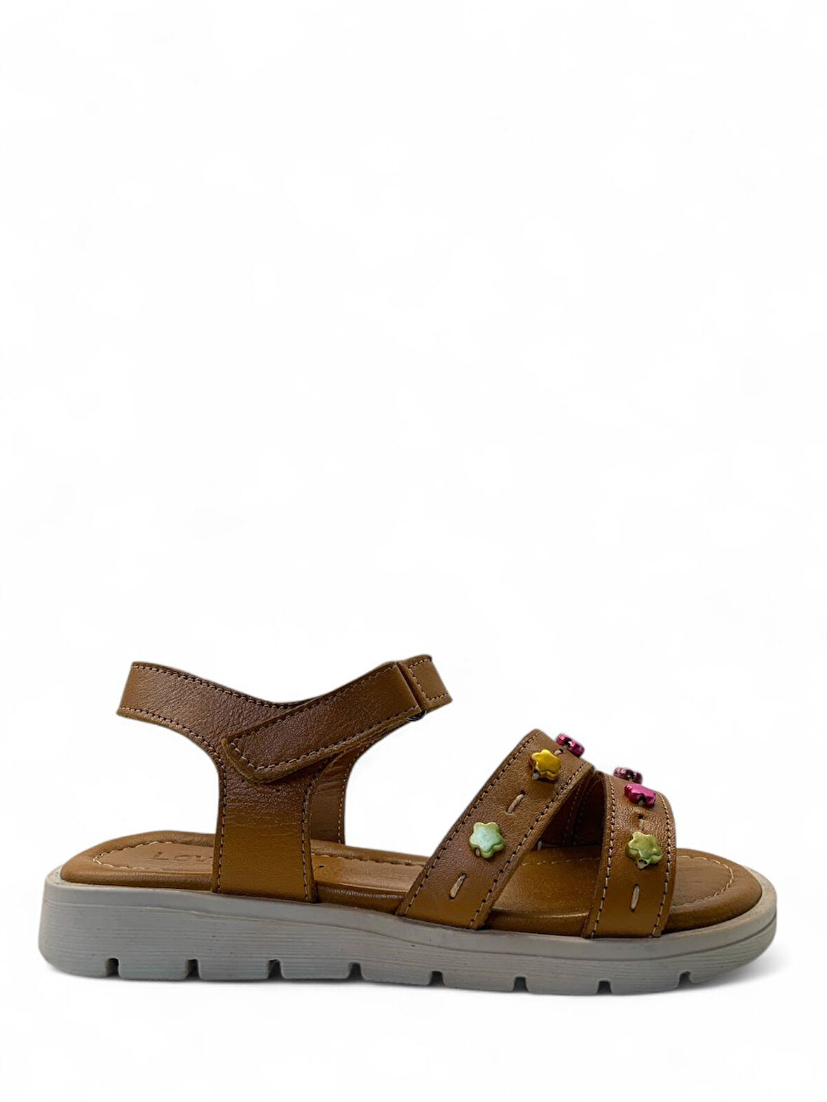 230 Kız Çocuk Hakiki Deri Sandalet