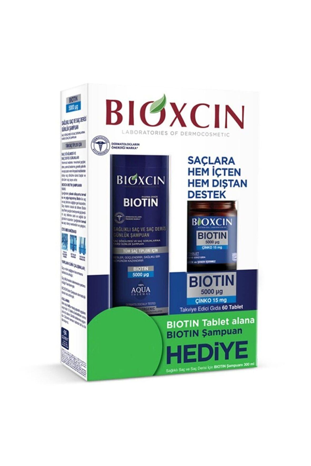Biotin 5000mcg 60 Tablet 15 mg + Şampuan 300 ml Hediye