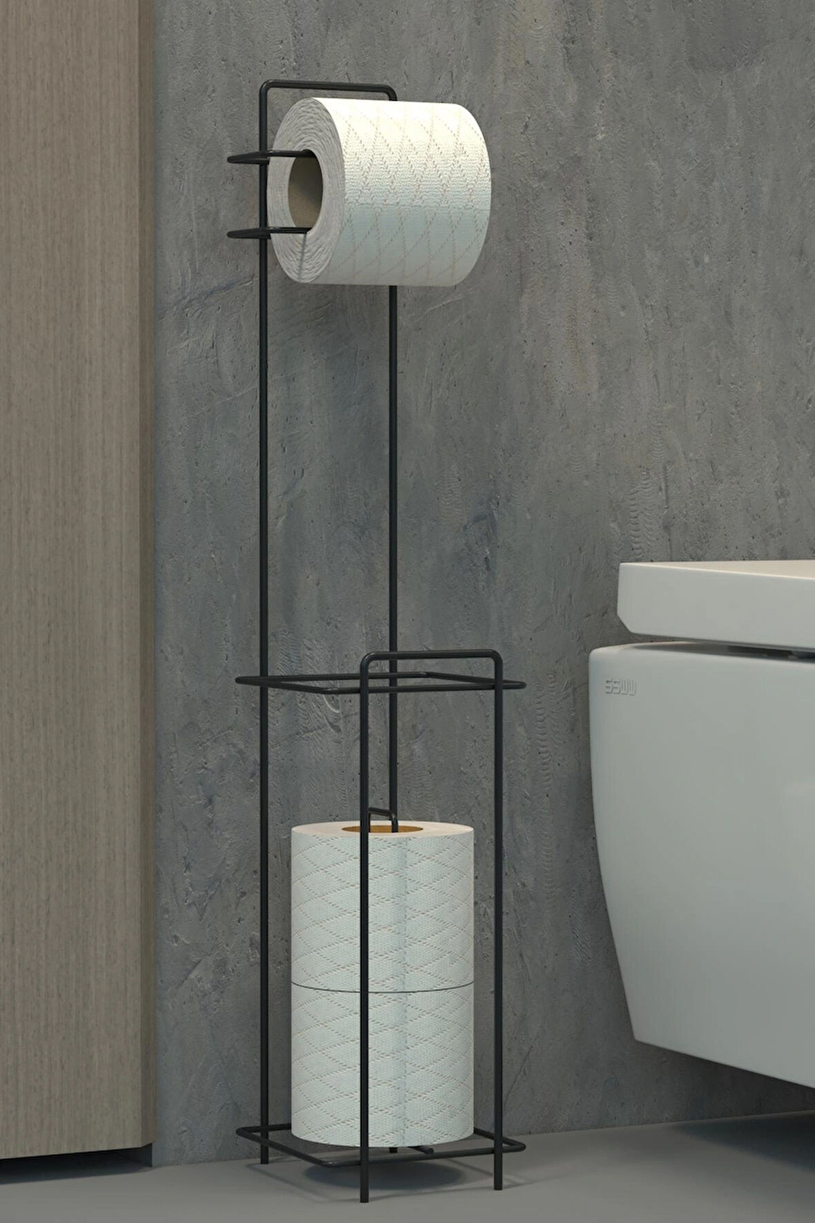 Tuvalet Kağıtlığı Wc Kağıtlık Yedekli Metal Tuvalet Kağıdı Standı Tutacağı Askısı