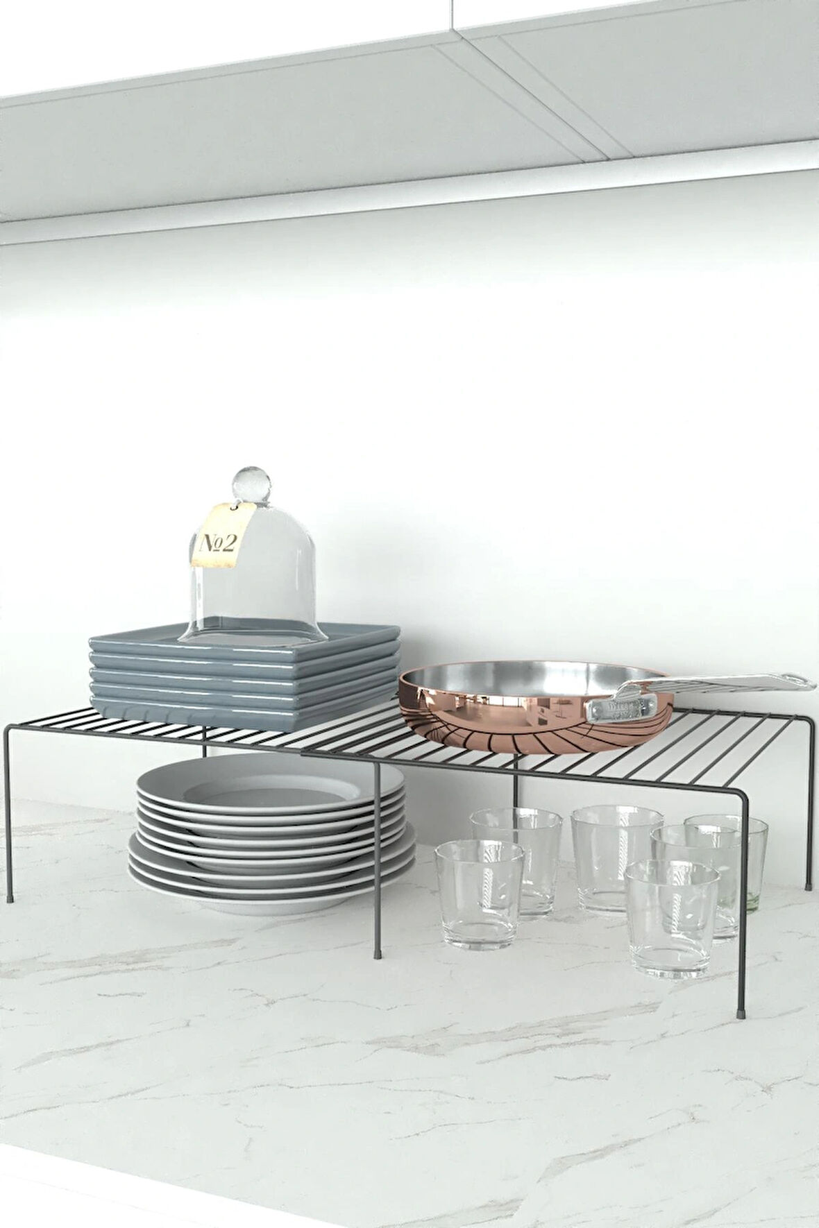 Genişleyebilir Dolap Içi Düzenleyici Organizer Tezgah Banyo Tabak Bardak Mutfak Banyo Düzenleme