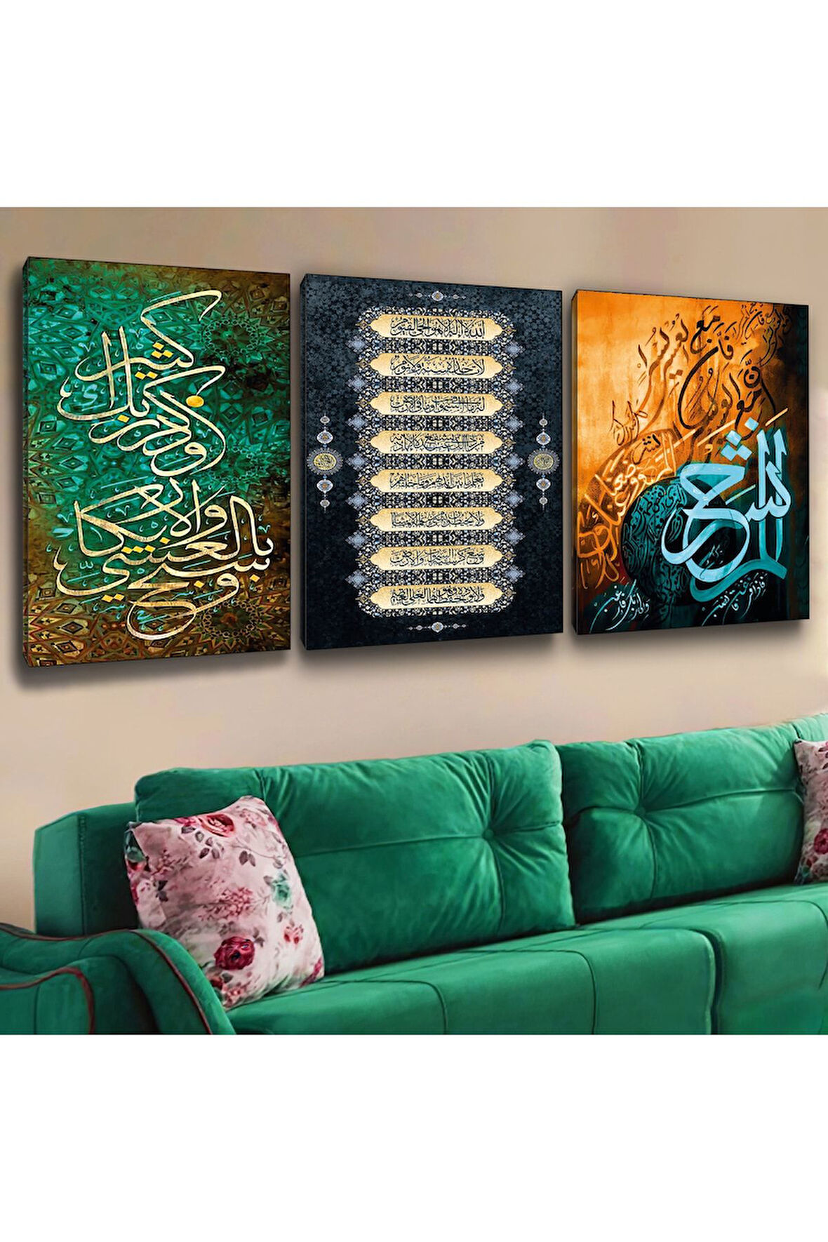 Zevahir 40x60 cm 3 Adet Dini Dua Kanvas Tablo