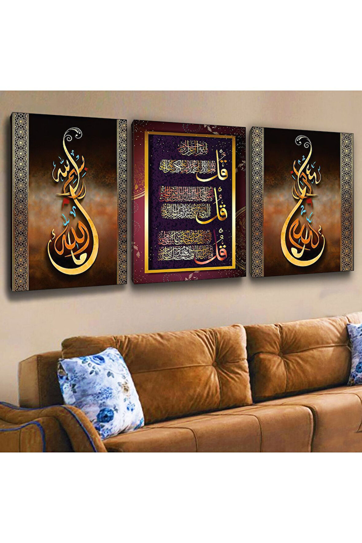 Zevahir 40x60 Cm 3 Adet Dini Dua Kanvas Tablo