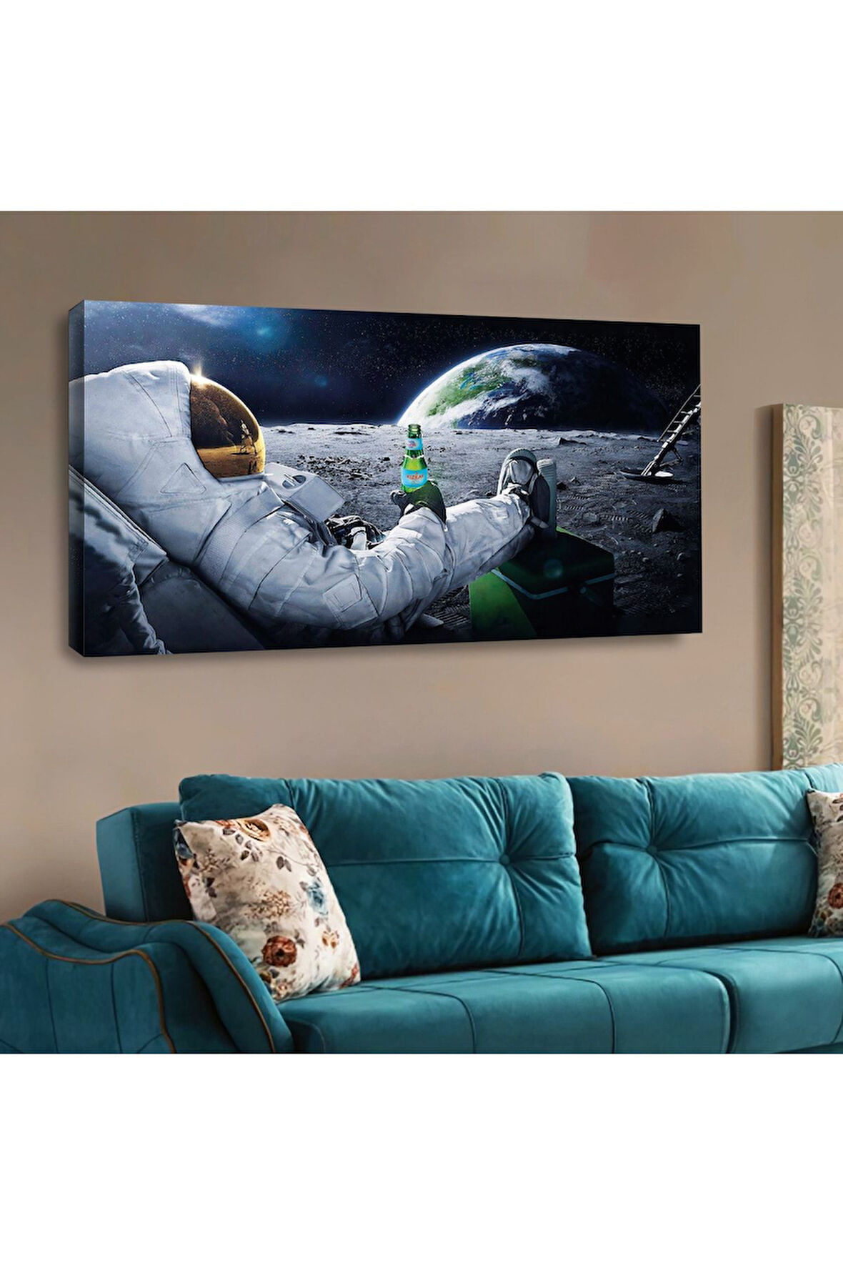 Zevahir 120x60 Kanvas Astronot Tablosu