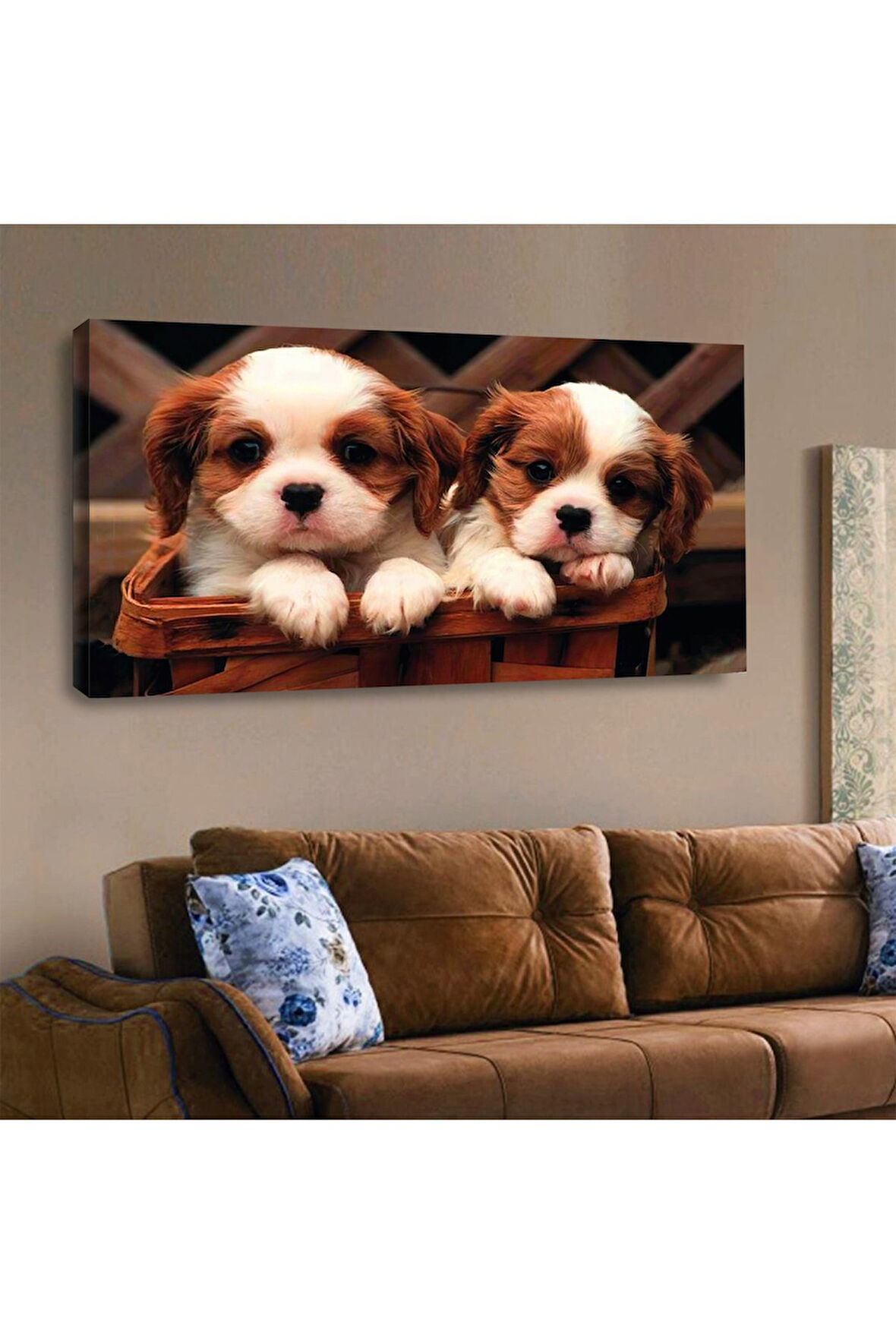 120x60 Kanvas Yavru Köpek Tablosu