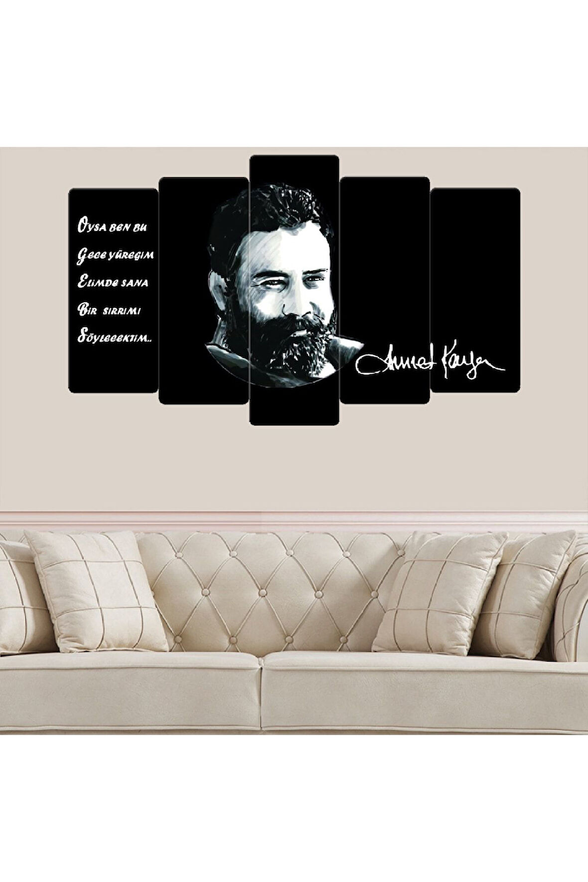 Zevahir 5 Parça Mdf Ahmet Kaya Tablosu