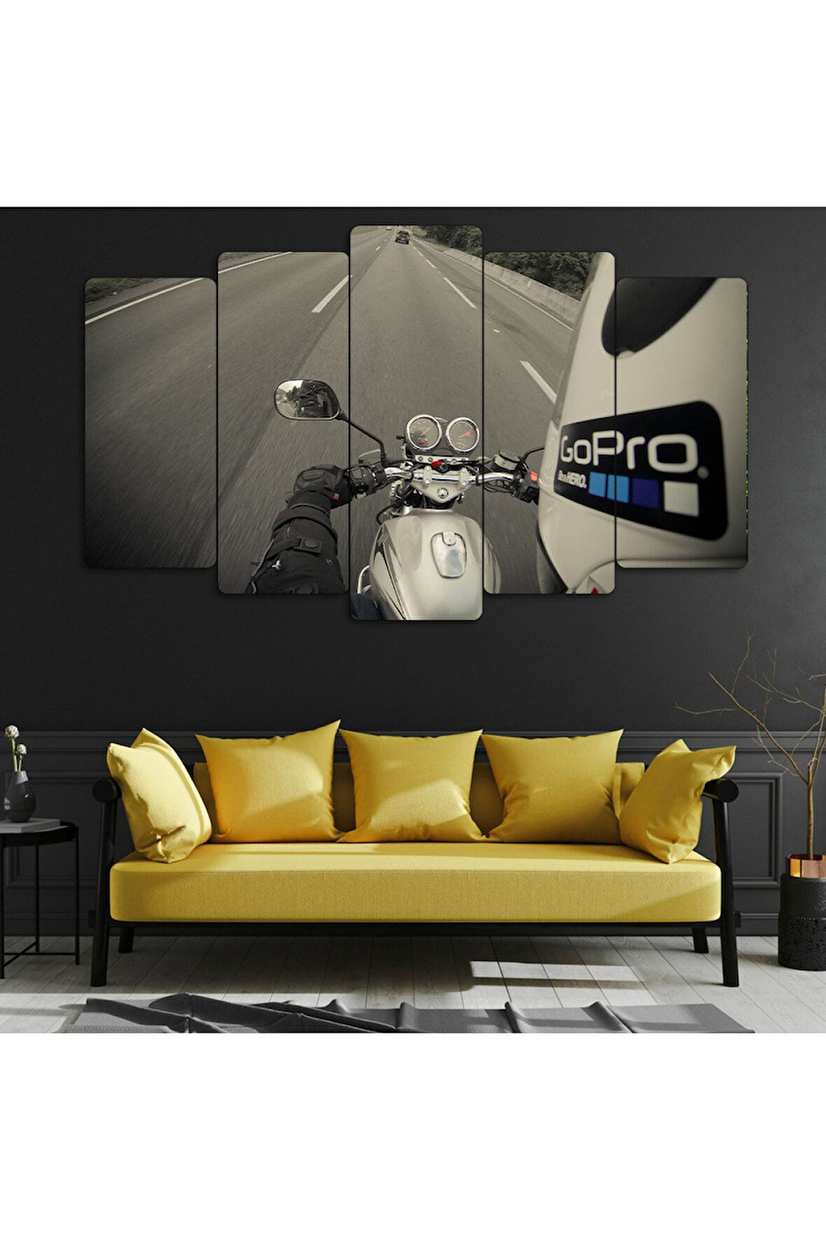 5 Parça Mdf Motorsiklet Tablosu