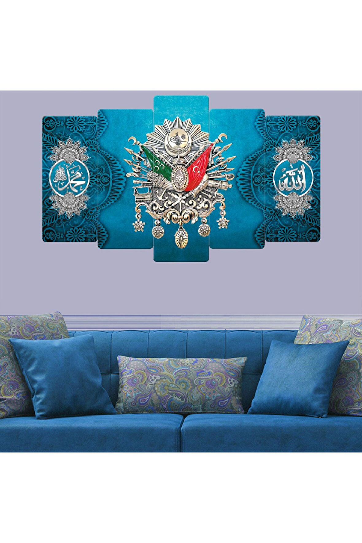 Zevahir 5 Parça Mdf Osmanlı Tuğrası Tablosu