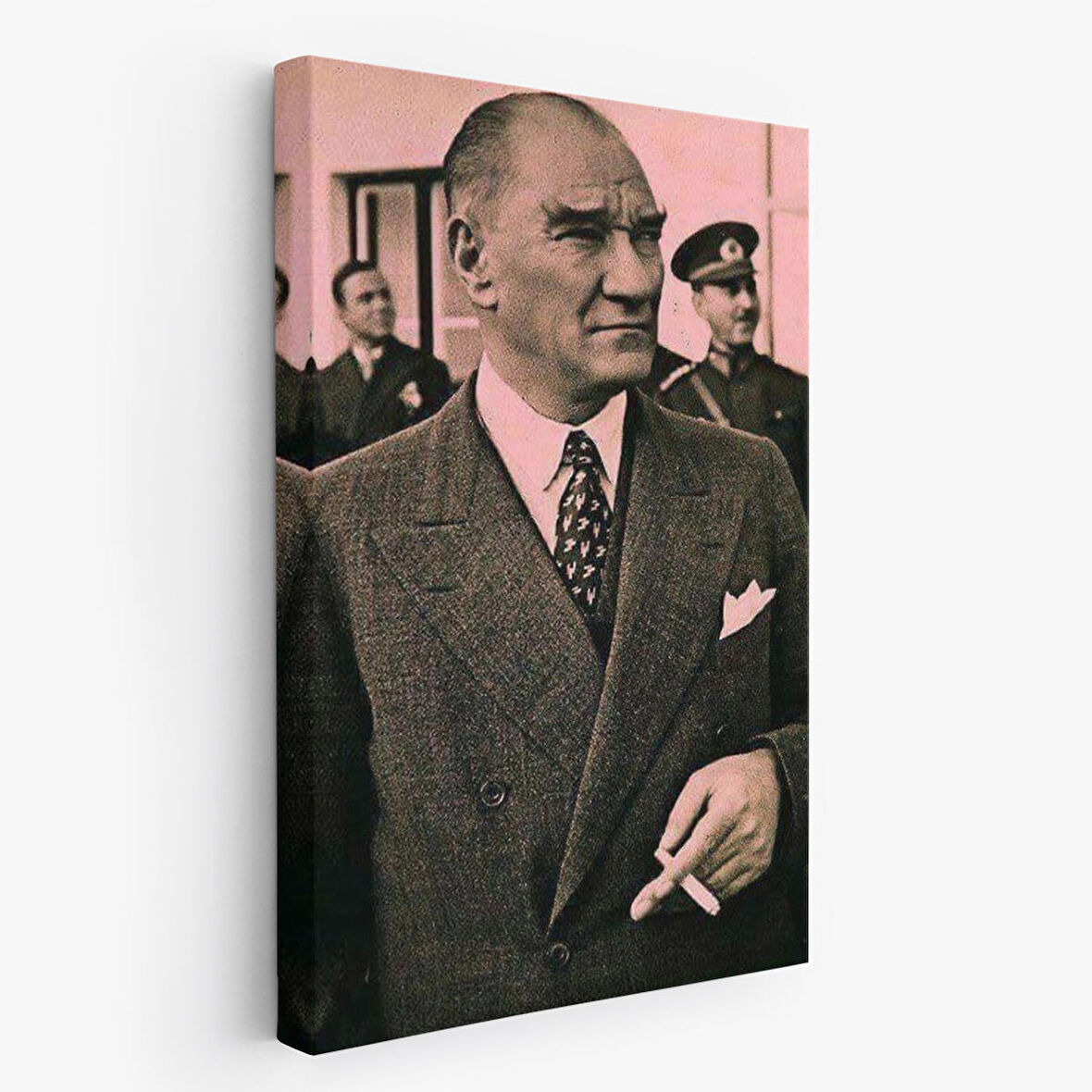 Atatürk Portre Tablosu Mustafa Kemal Atatürk Dikdörtgen Dekoratif Kanvas Tablo-FH-132