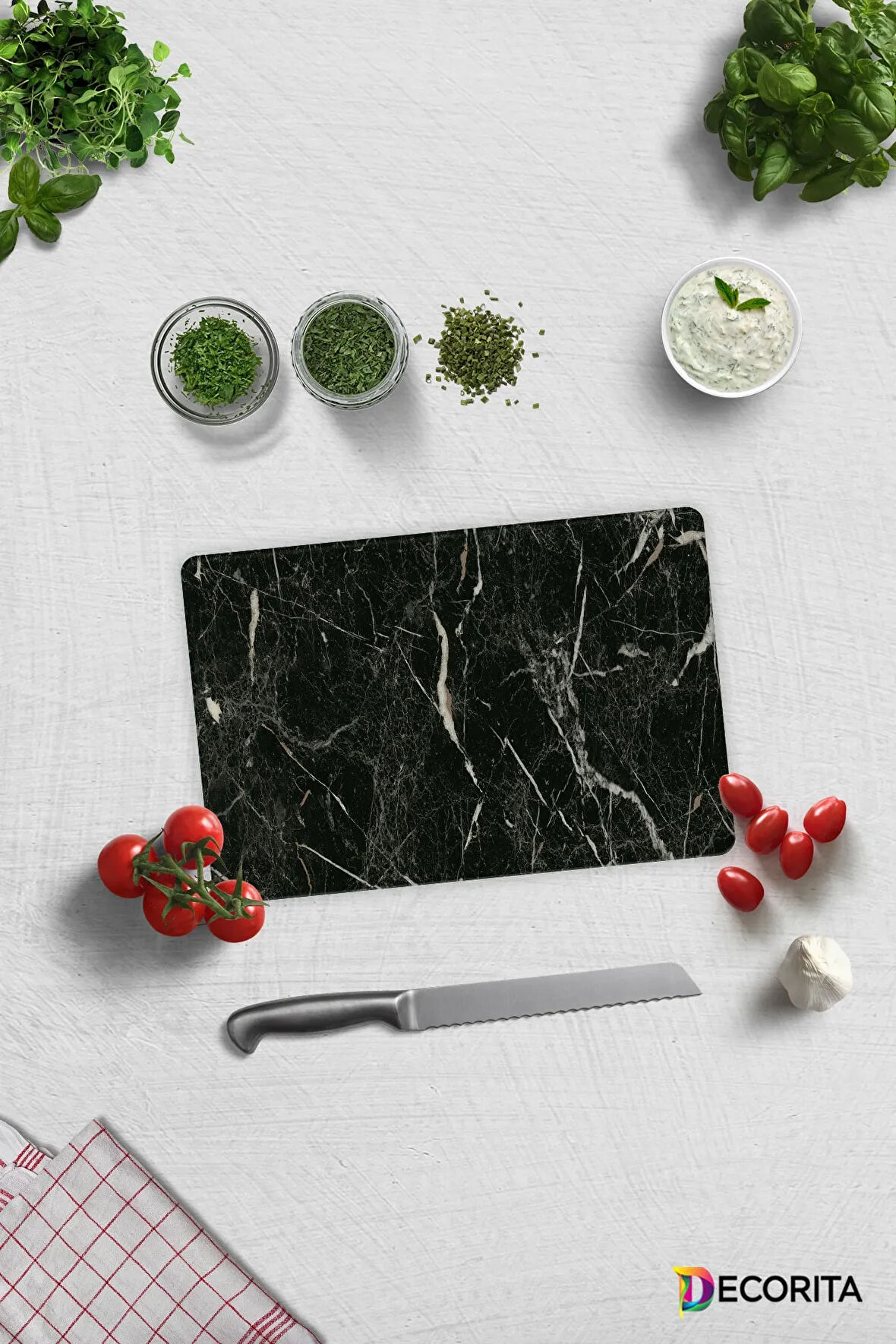 Cam Kesme Tahtası - Cam Kesme Tablası | Granit Desenli | 20cm x 30cm