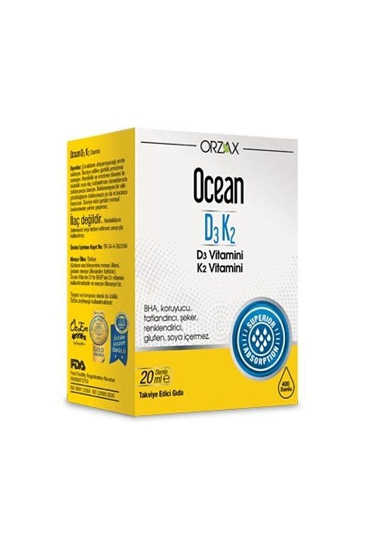 Ocean D3K2 Damla 20 ml