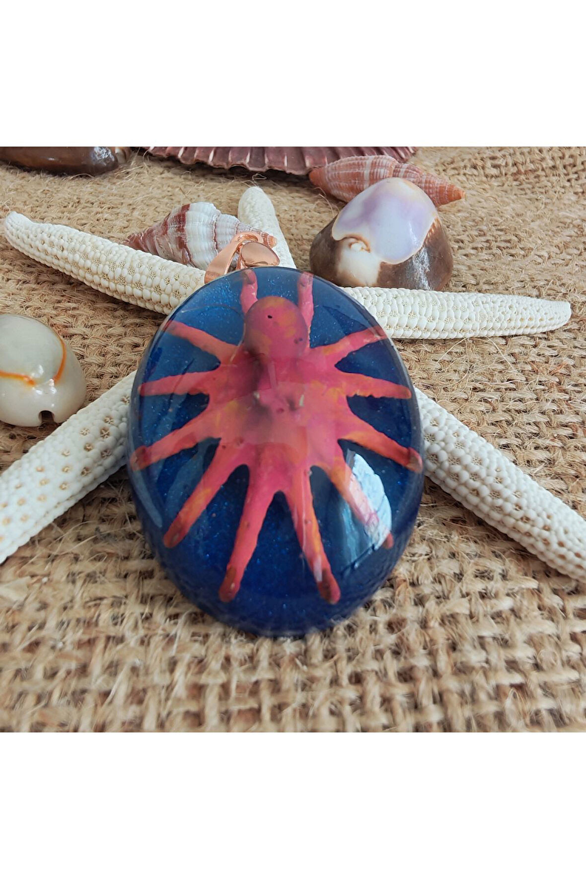 El Yapımı 3D Ahtapot Kolye Ucu 548