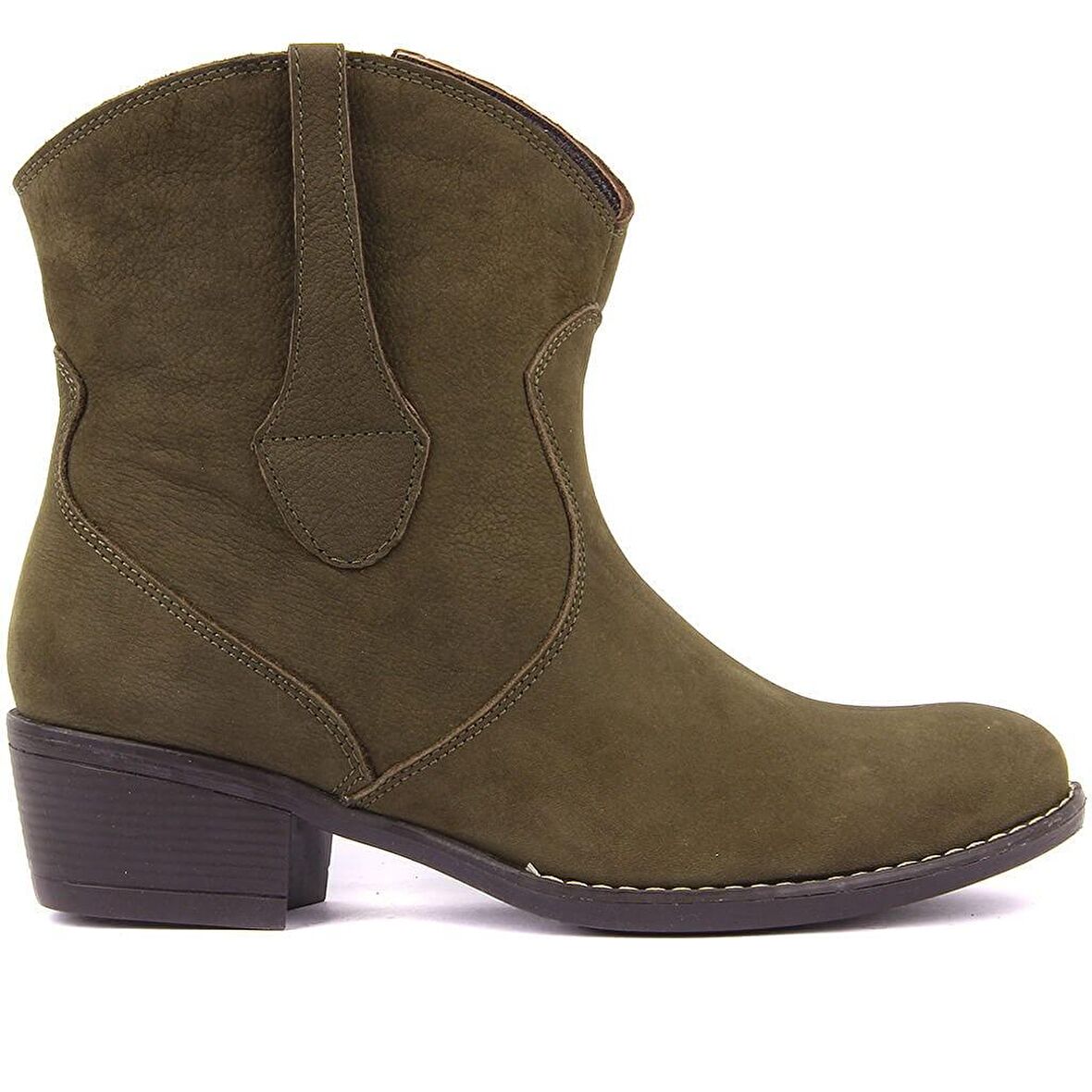 Sail Lakers - Haki Nubuk Fermuarlı Kadın Bot