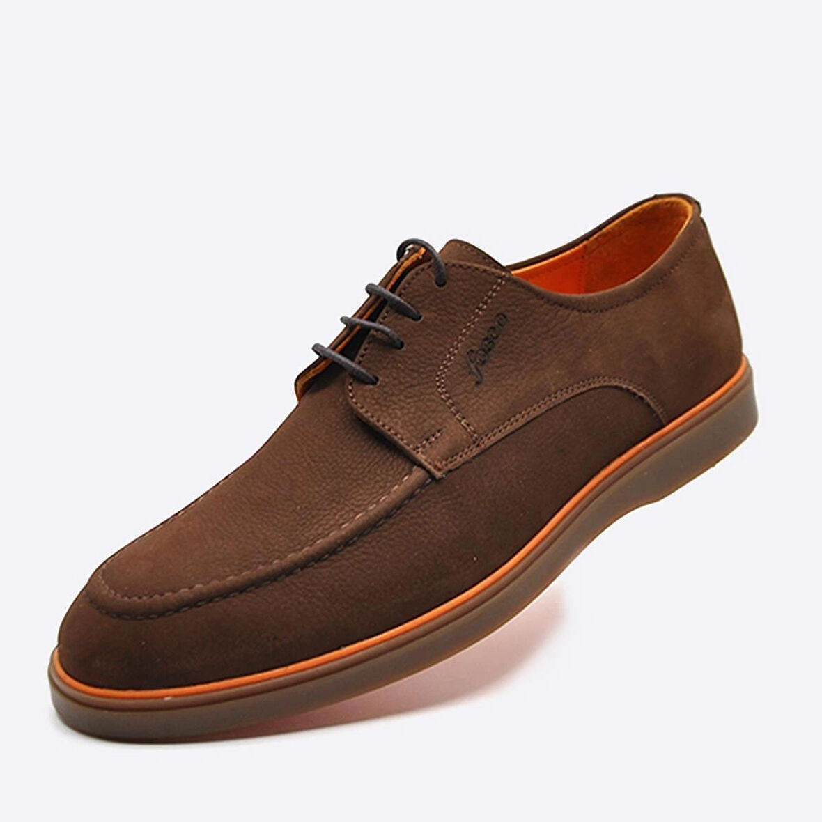 FOSCO-GÜNLÜK CASUAL AYAKKABI-NATUREL NUBUK-KAHVE RENK-BAĞCIKLI