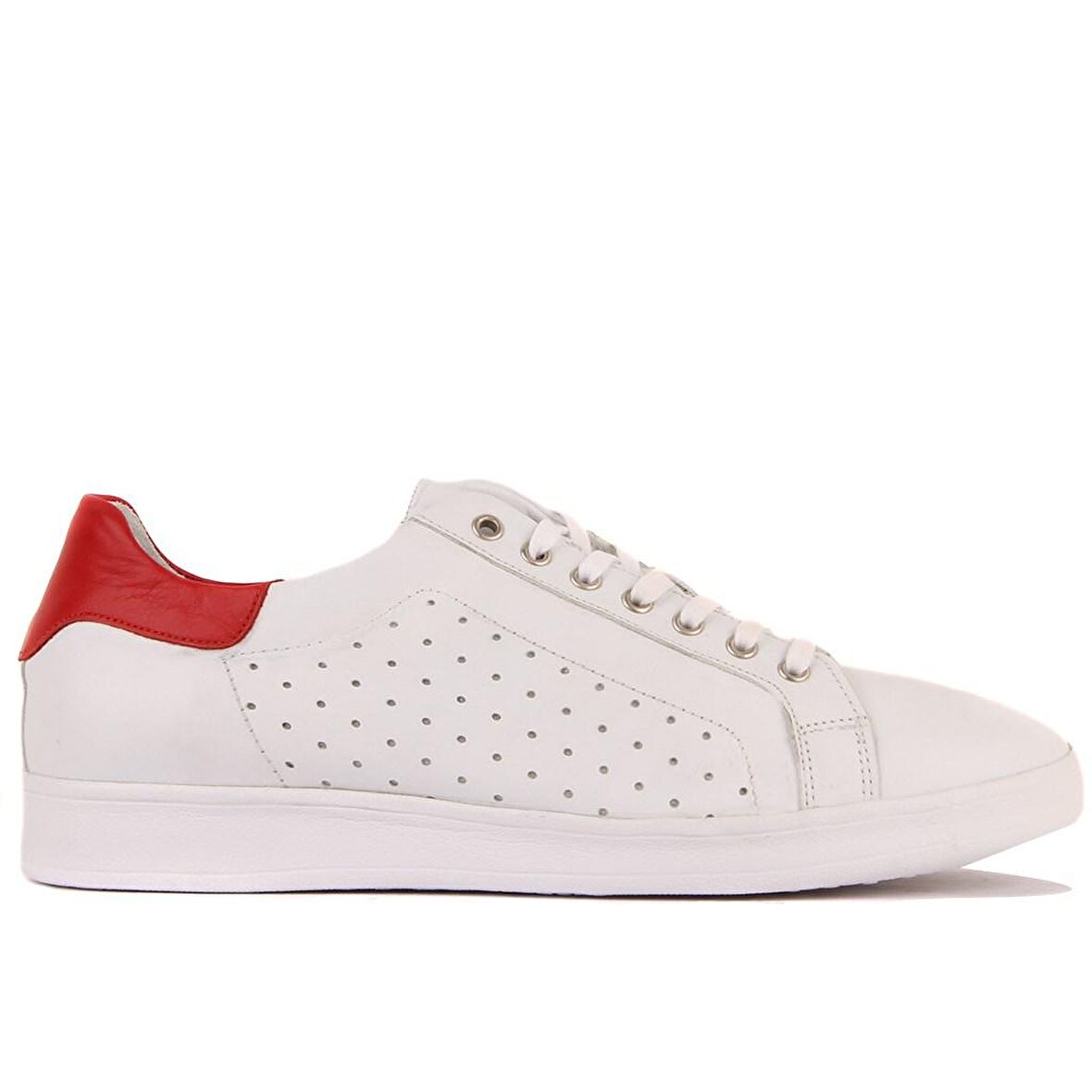 Sail Lakers - Beyaz Deri, Zımbalı Erkek Sneaker