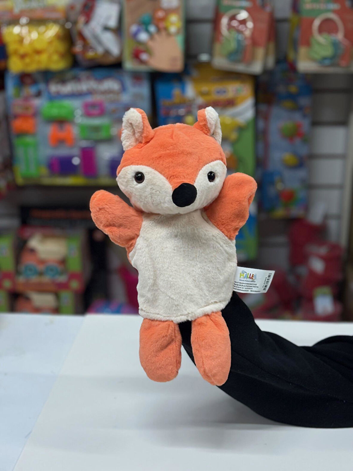 Peluş 25 cm El Kuklası Turuncu Tilki