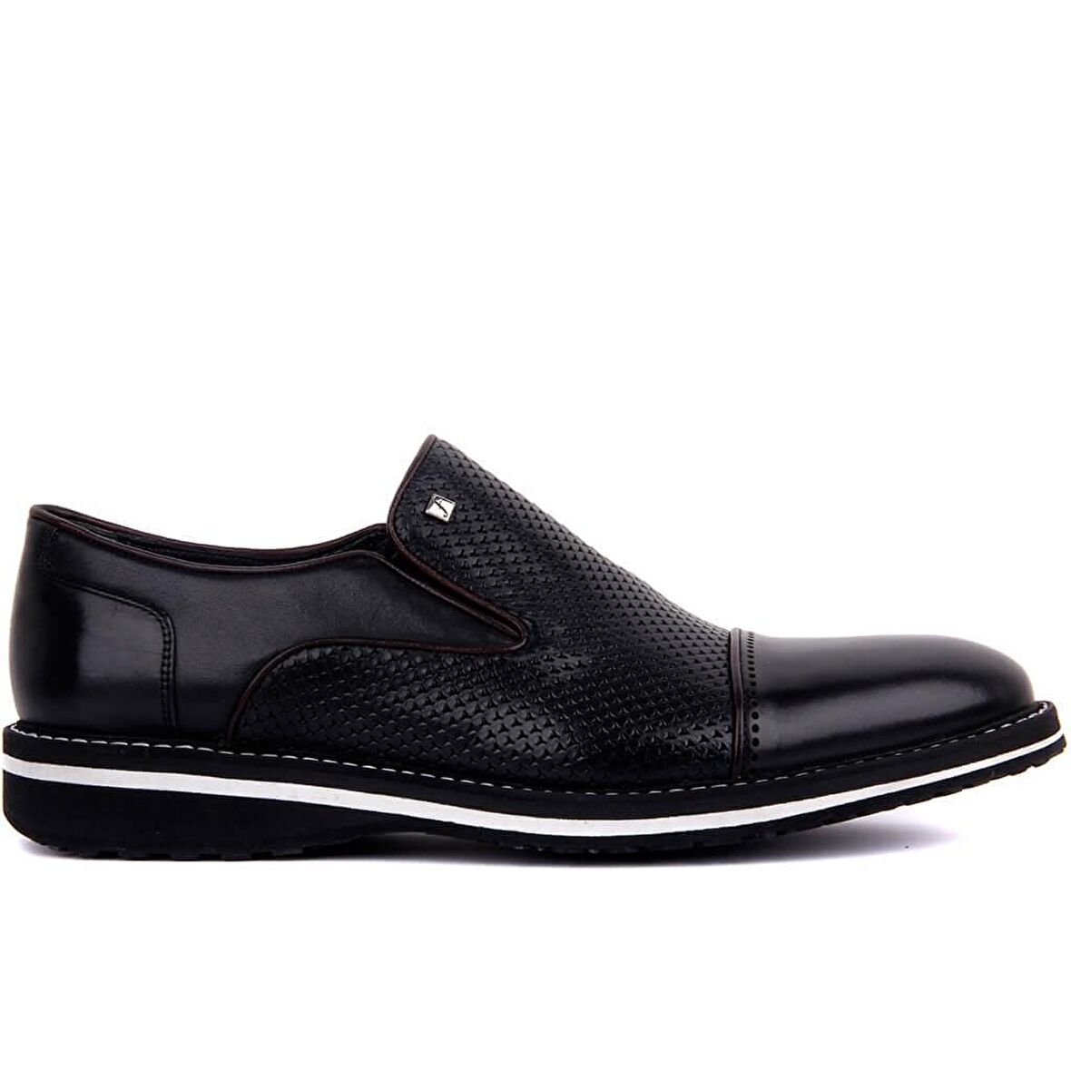 Fosco - Siyah Deri Erkek Günlük Ayakkabı