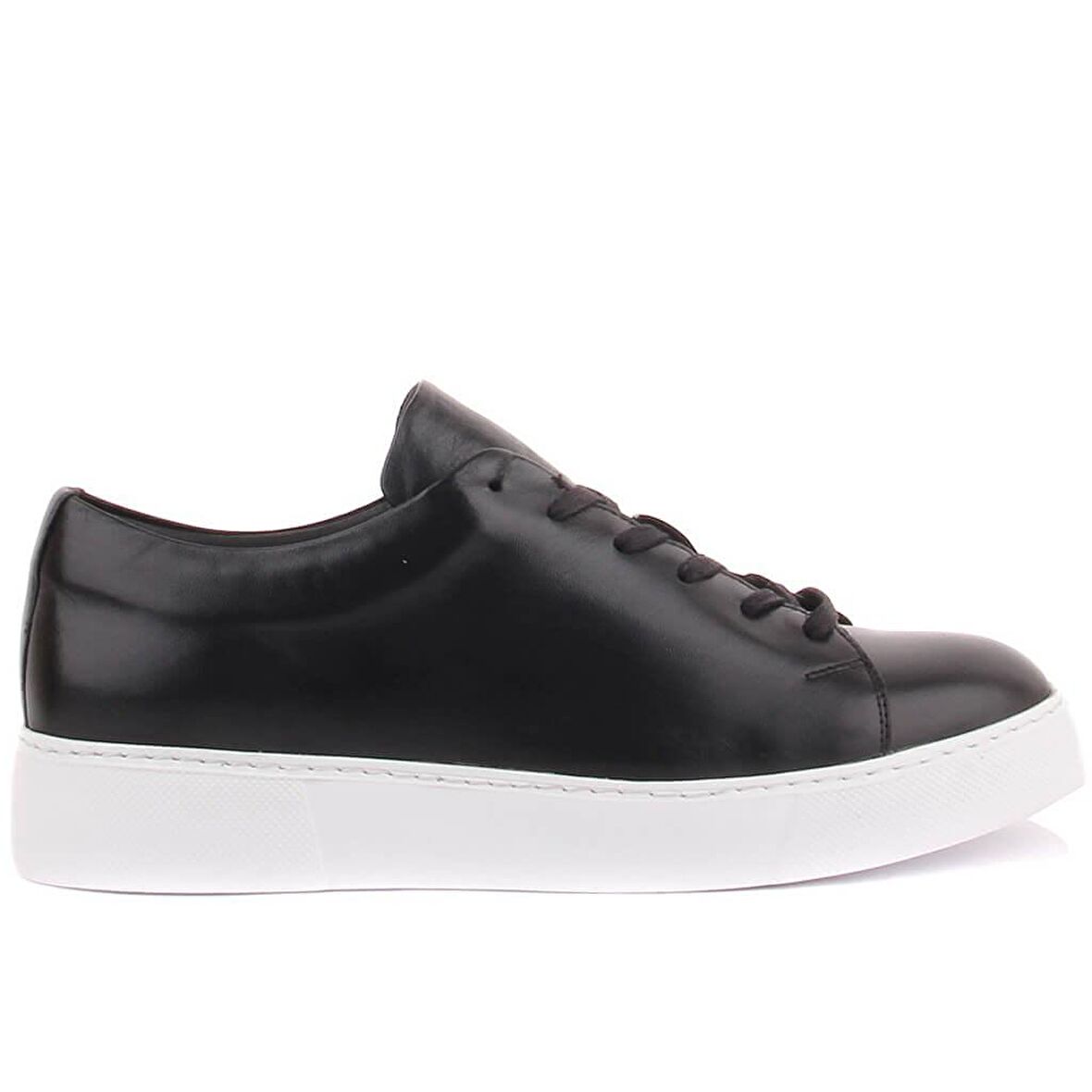 Sail Lakers - Siyah Deri Bağcıklı Erkek Sneaker